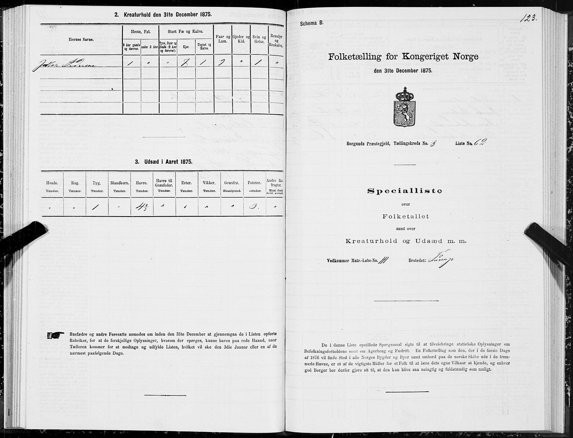 SAT, Folketelling 1875 for 1531P Borgund prestegjeld, 1875, s. 2123