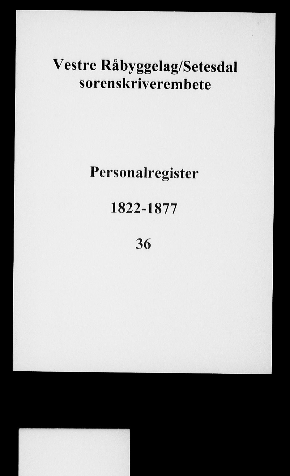 Setesdal sorenskriveri, SAK/1221-0011/G/Ge/L0001: Panteregister nr. 36, 1822-1877