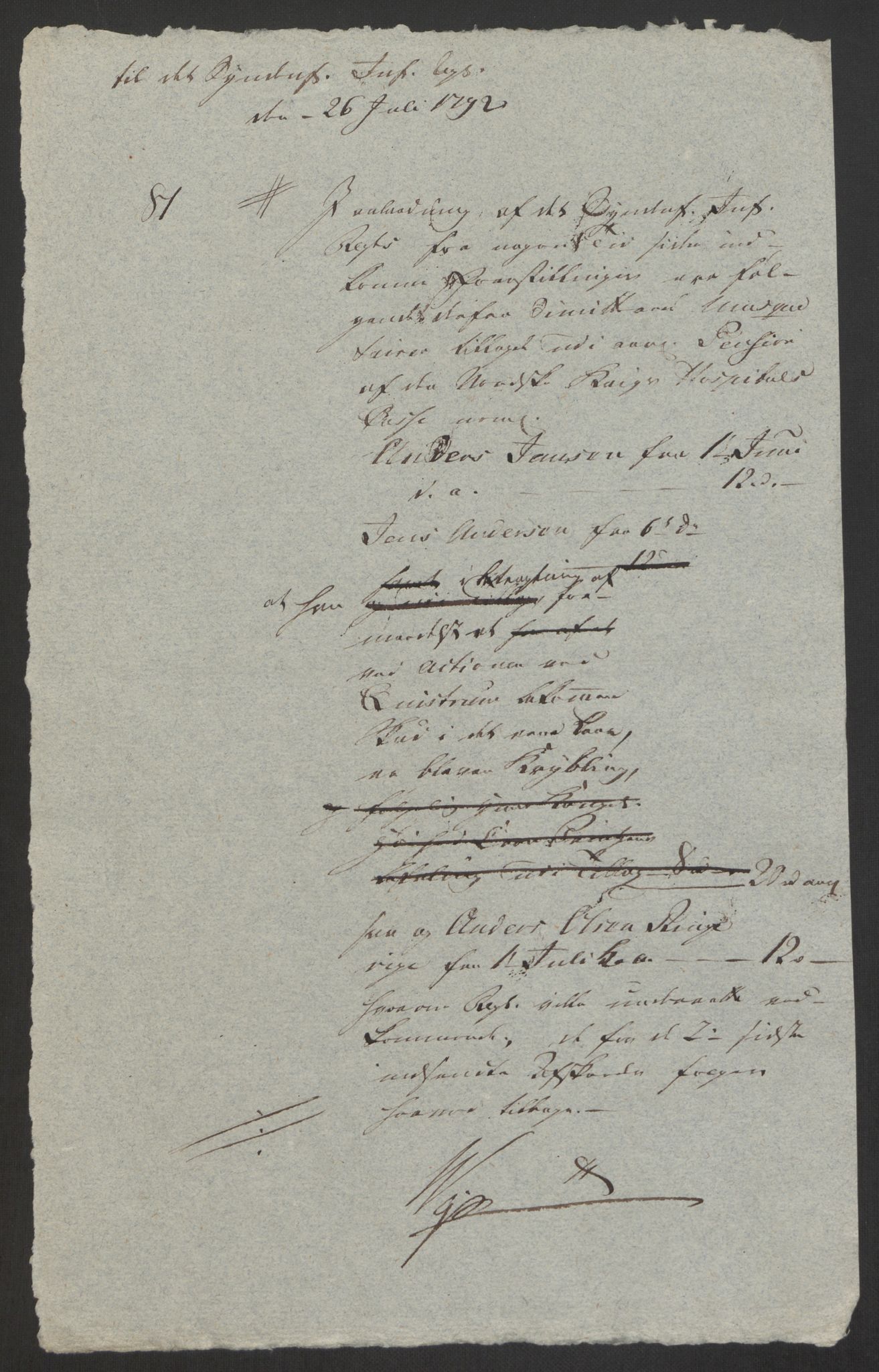 Forsvaret, Den norske kvesthuskasse/krigshospitalkasse, AV/RA-RAFA-1887/F/Fa/L0008: Konsepter, 1790-1793, s. 881