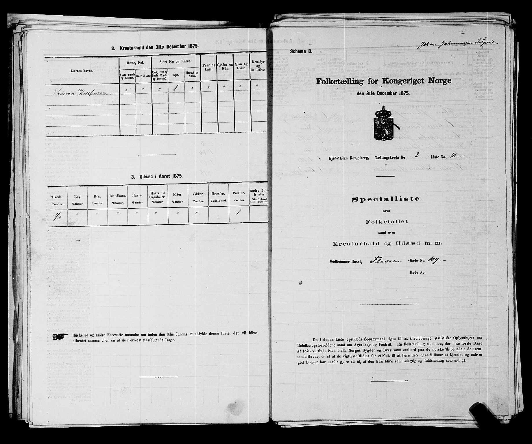 SAKO, Folketelling 1875 for 0604B Kongsberg prestegjeld, Kongsberg kjøpstad, 1875, s. 273