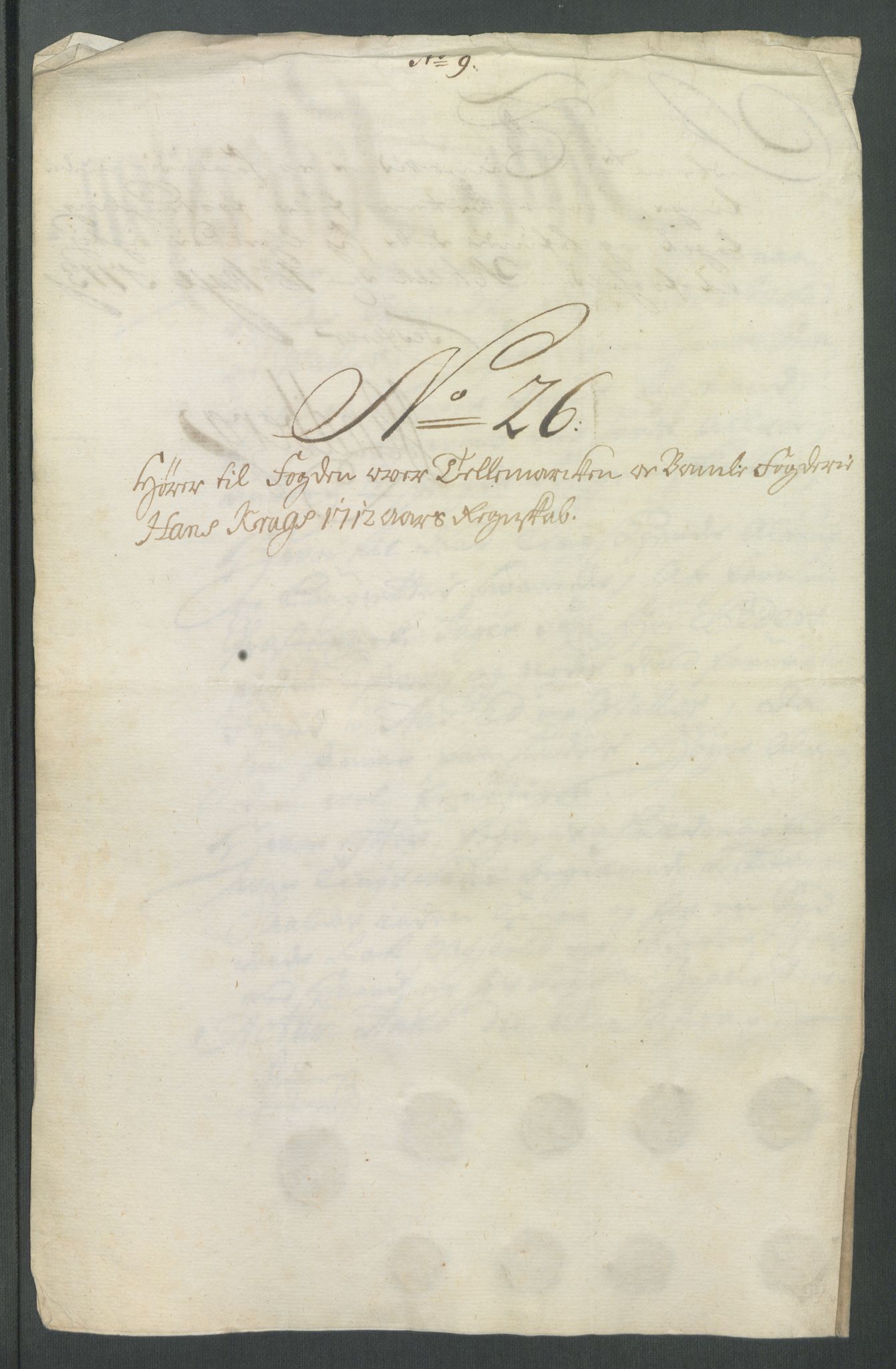 Rentekammeret inntil 1814, Reviderte regnskaper, Fogderegnskap, AV/RA-EA-4092/R36/L2123: Fogderegnskap Øvre og Nedre Telemark og Bamble, 1712, s. 267