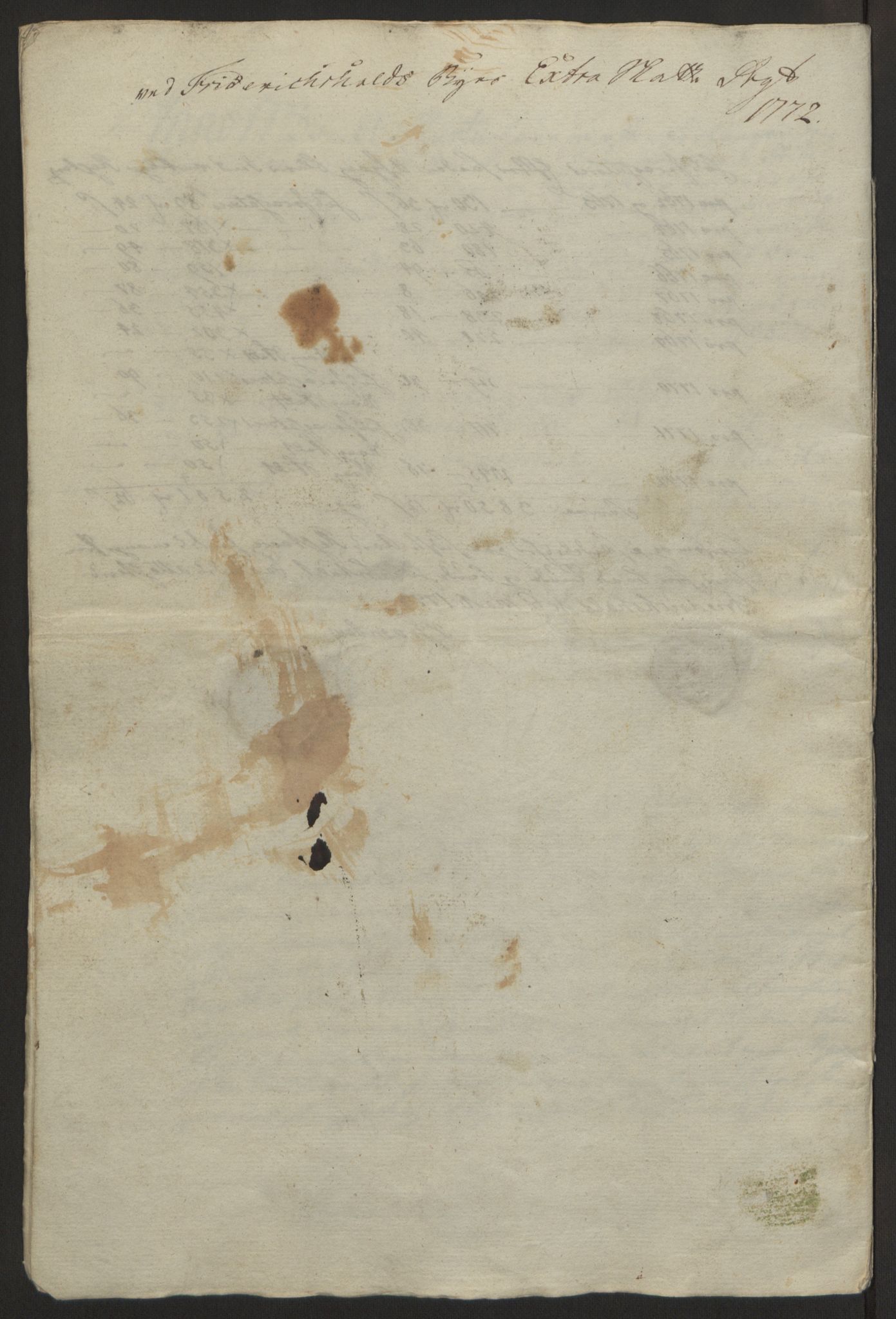 Rentekammeret inntil 1814, Reviderte regnskaper, Byregnskaper, AV/RA-EA-4066/R/Ra/L0006/0001: [A4] Kontribusjonsregnskap / Ekstraskatt, 1762-1772, s. 337