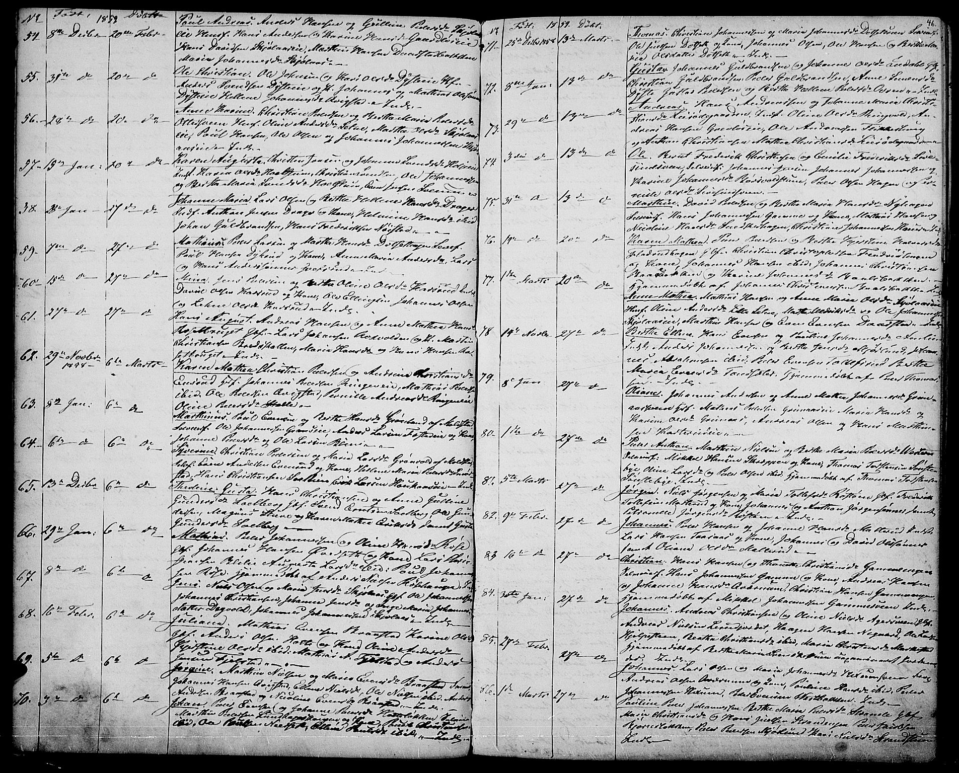 Vestre Toten prestekontor, AV/SAH-PREST-108/H/Ha/Hab/L0005: Klokkerbok nr. 5, 1854-1870, s. 46
