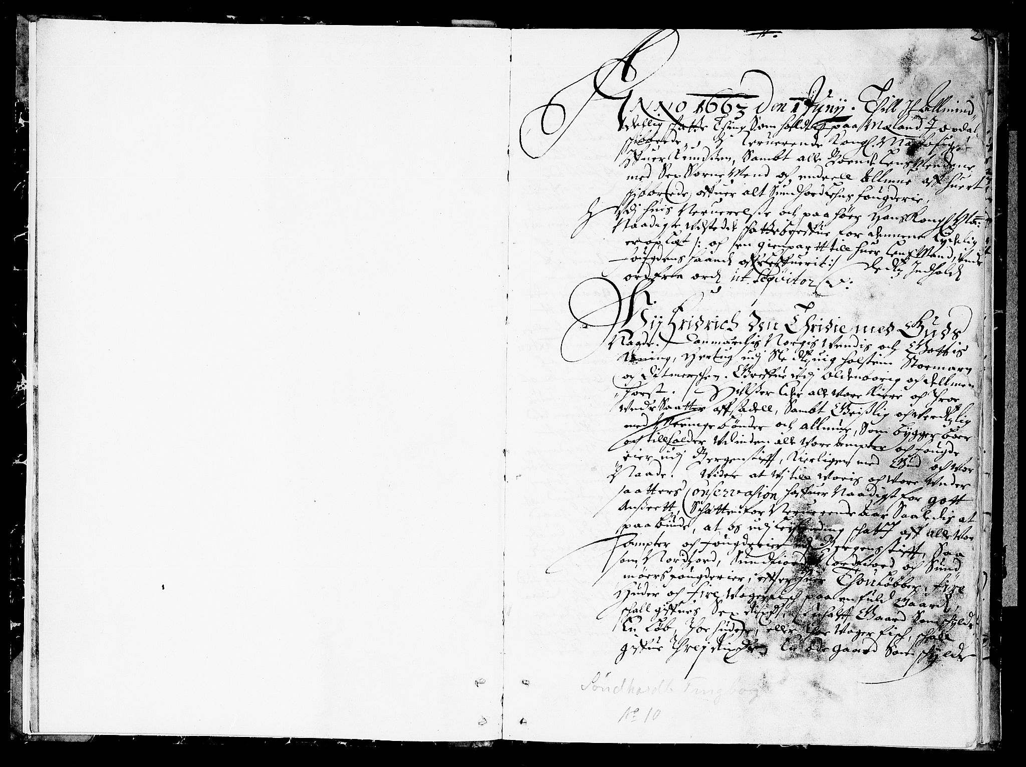 Sunnhordland sorenskrivar, AV/SAB-A-2401/1/F/Faa/L0010: Tingbøker, 1663, s. 1b-2a