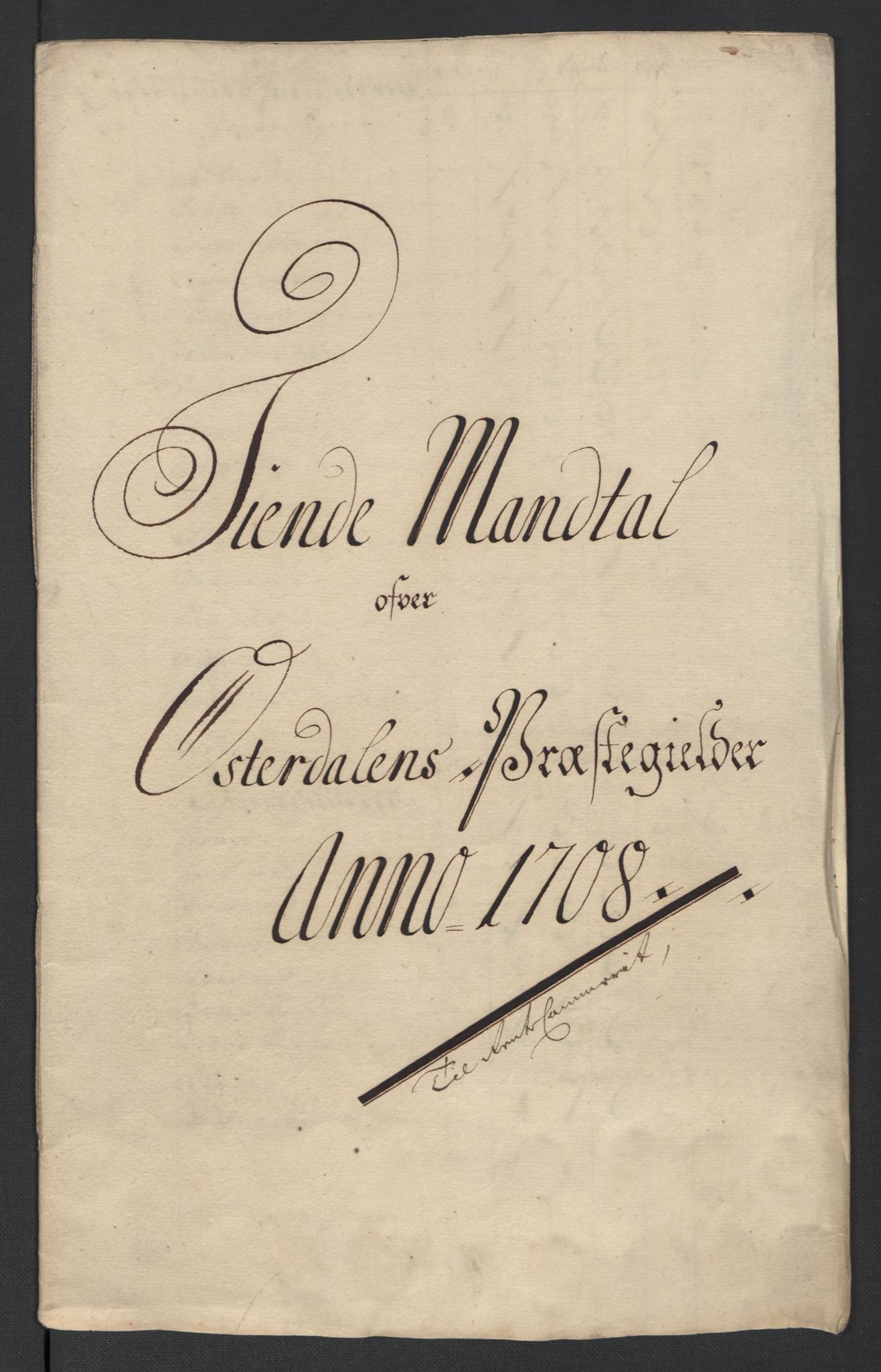 Rentekammeret inntil 1814, Reviderte regnskaper, Fogderegnskap, RA/EA-4092/R13/L0845: Fogderegnskap Solør, Odal og Østerdal, 1708, s. 196