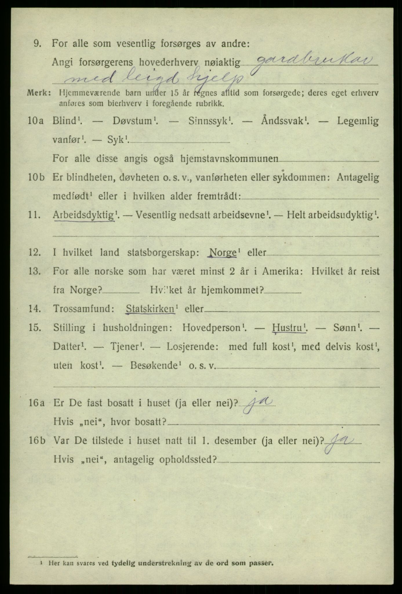 SAB, Folketelling 1920 for 1234 Granvin herred, 1920, s. 2493