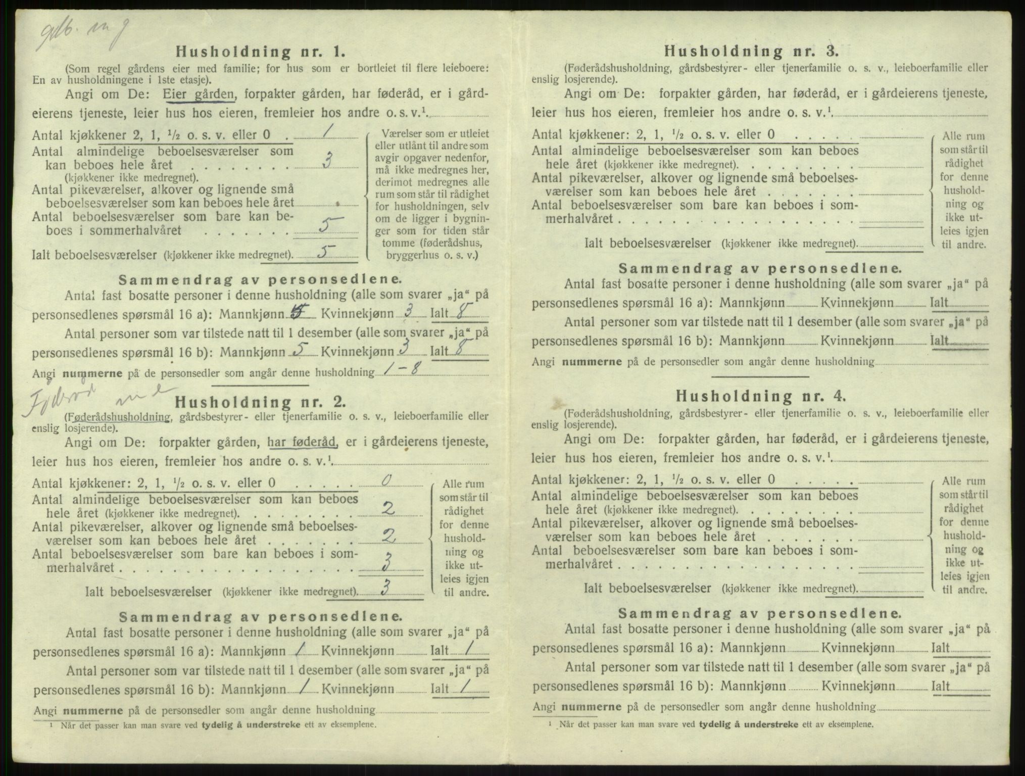 SAB, Folketelling 1920 for 1418 Balestrand herred, 1920, s. 399