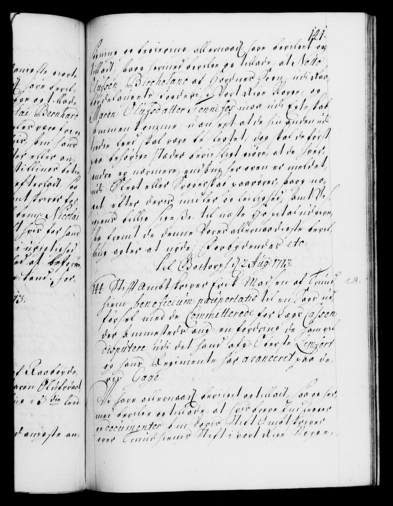 Danske Kanselli 1572-1799, AV/RA-EA-3023/F/Fc/Fca/Fcaa/L0021: Norske registre, 1712-1715, s. 141a