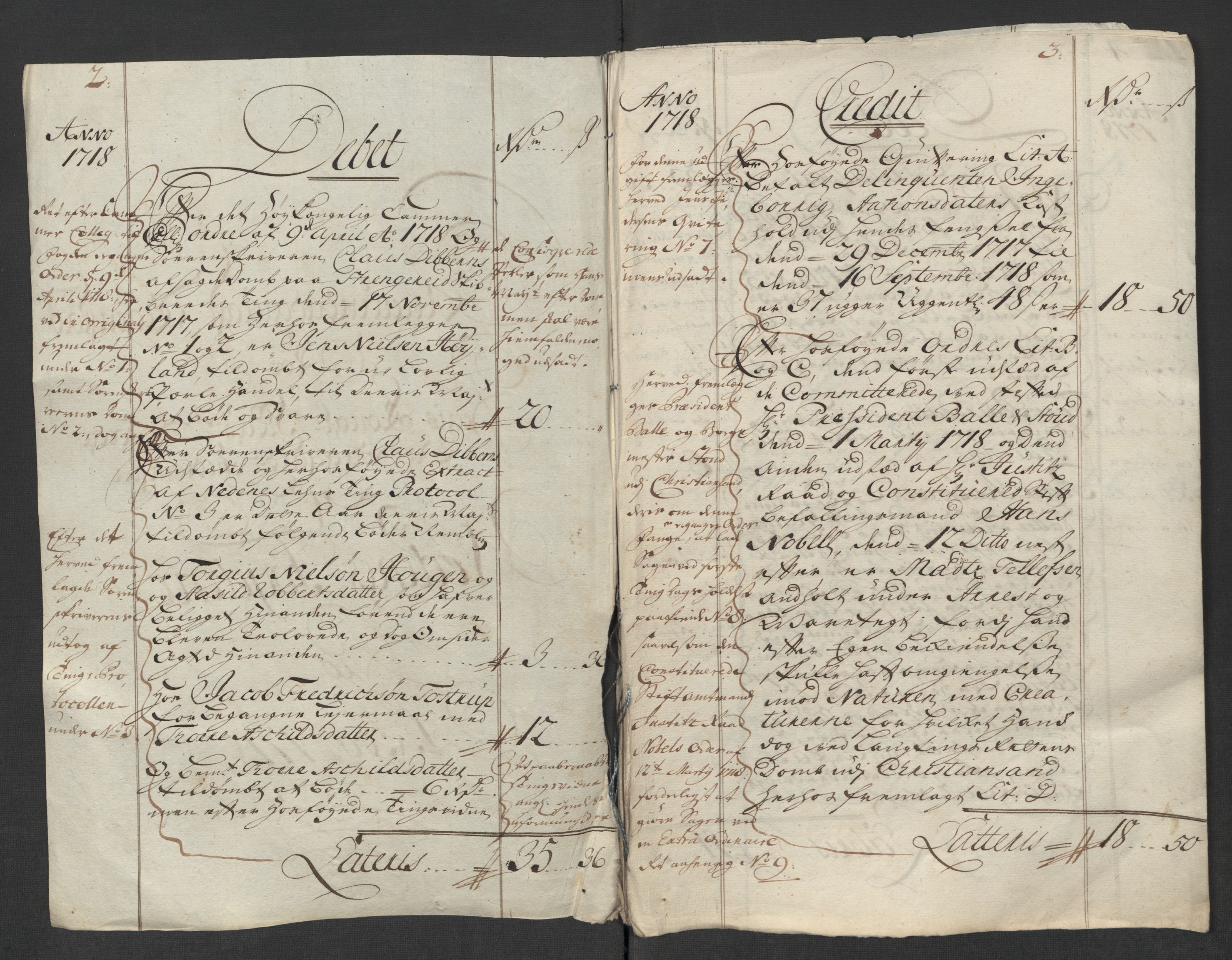 Rentekammeret inntil 1814, Reviderte regnskaper, Fogderegnskap, AV/RA-EA-4092/R39/L2327: Fogderegnskap Nedenes, 1718, s. 273