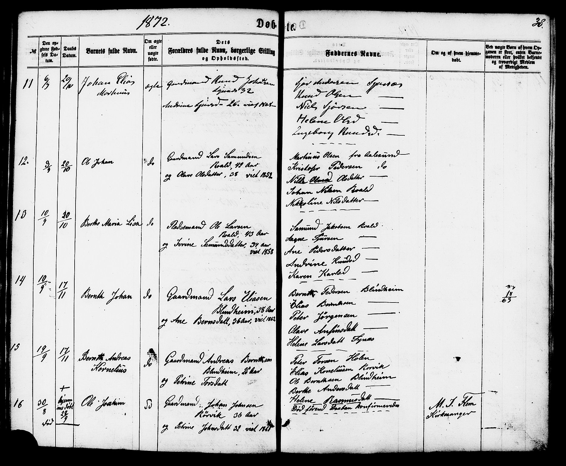 Ministerialprotokoller, klokkerbøker og fødselsregistre - Møre og Romsdal, AV/SAT-A-1454/537/L0518: Ministerialbok nr. 537A02, 1862-1876, s. 38