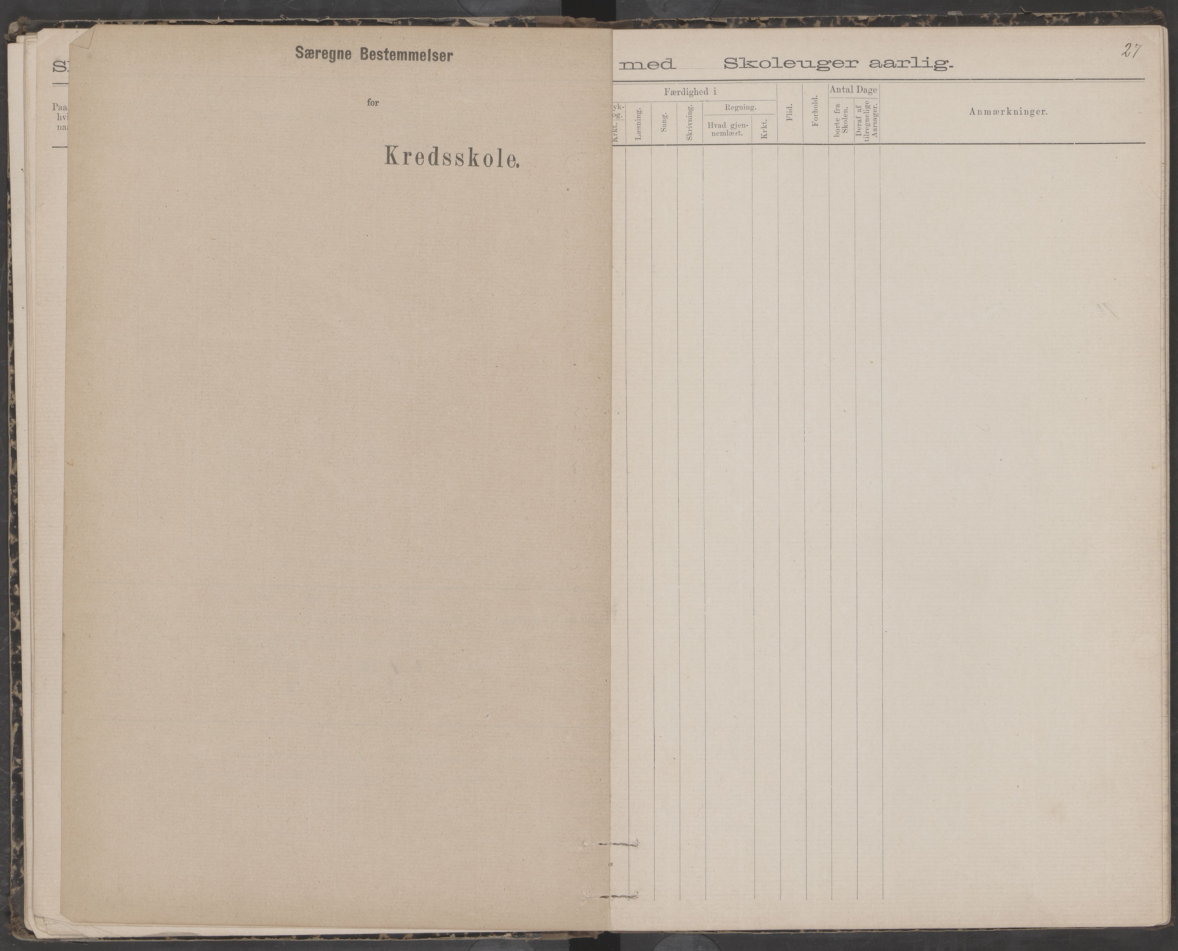 Dønna kommune. Snekkevik skolekrets, AIN/K-18270.510.07/442/L0002: Skoleprotokoll, 1888-1893