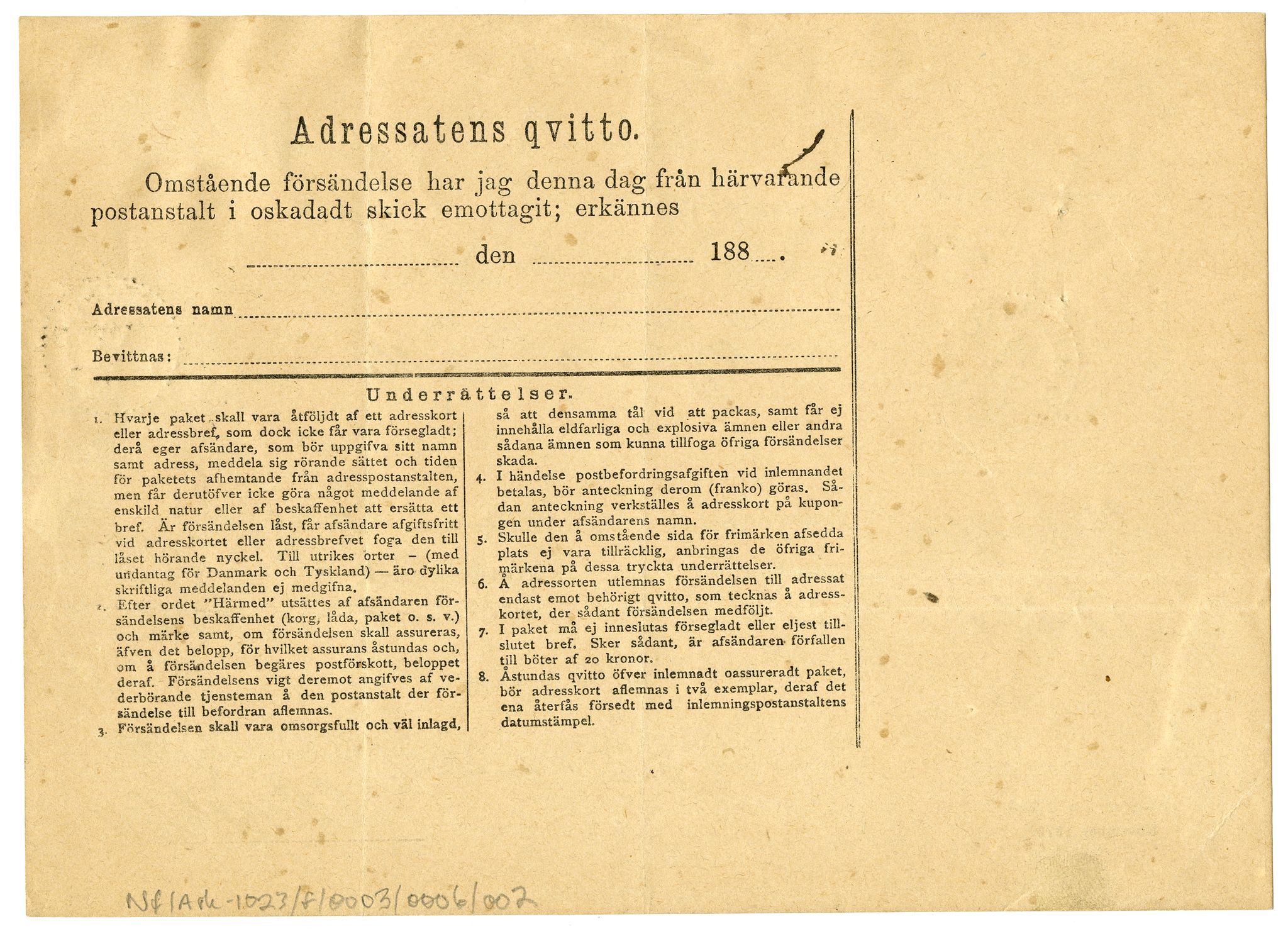 Diderik Maria Aalls brevsamling, NF/Ark-1023/F/L0003: D.M. Aalls brevsamling. D - G, 1797-1889, s. 125