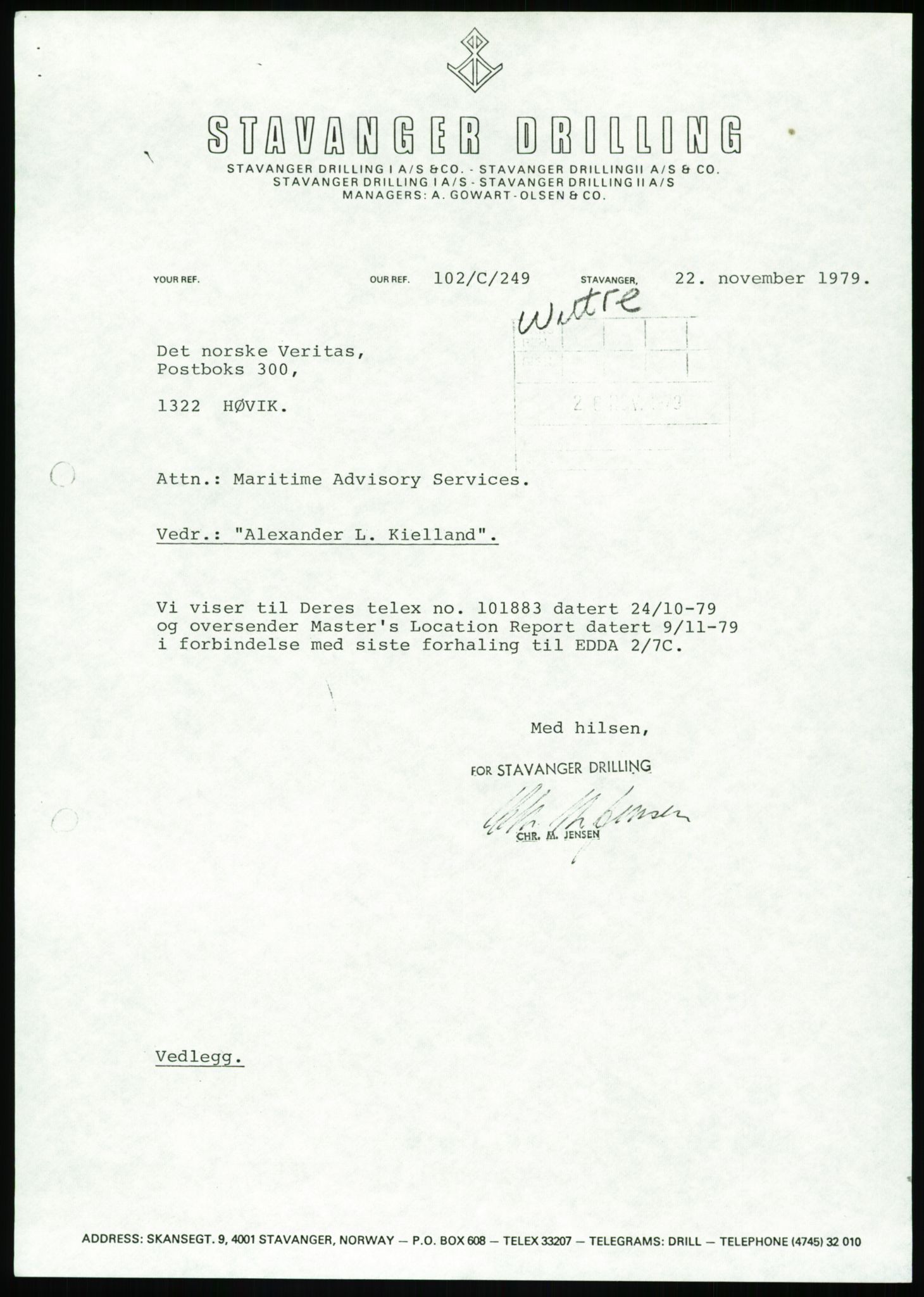 Justisdepartementet, Granskningskommisjonen ved Alexander Kielland-ulykken 27.3.1980, AV/RA-S-1165/D/L0002: I Det norske Veritas (I1-I5, I7-I11, I14-I17, I21-I28, I30-I31)/B Stavanger Drilling A/S (B4), 1980-1981, s. 78