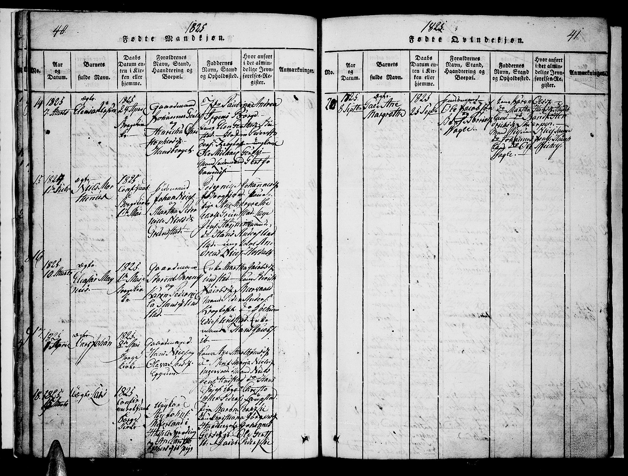 Ministerialprotokoller, klokkerbøker og fødselsregistre - Nordland, AV/SAT-A-1459/880/L1130: Ministerialbok nr. 880A04, 1821-1843, s. 40-41