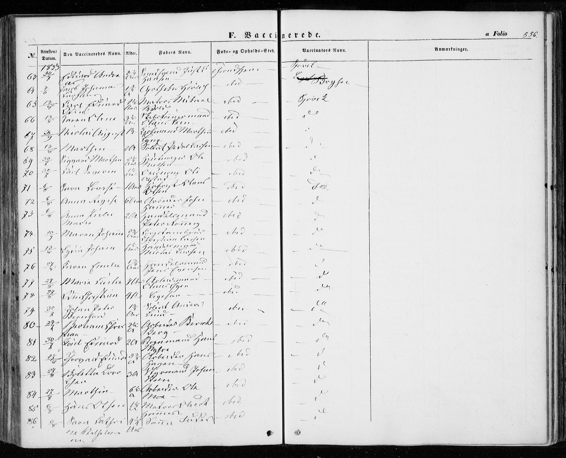 Ministerialprotokoller, klokkerbøker og fødselsregistre - Sør-Trøndelag, AV/SAT-A-1456/601/L0051: Ministerialbok nr. 601A19, 1848-1857, s. 556
