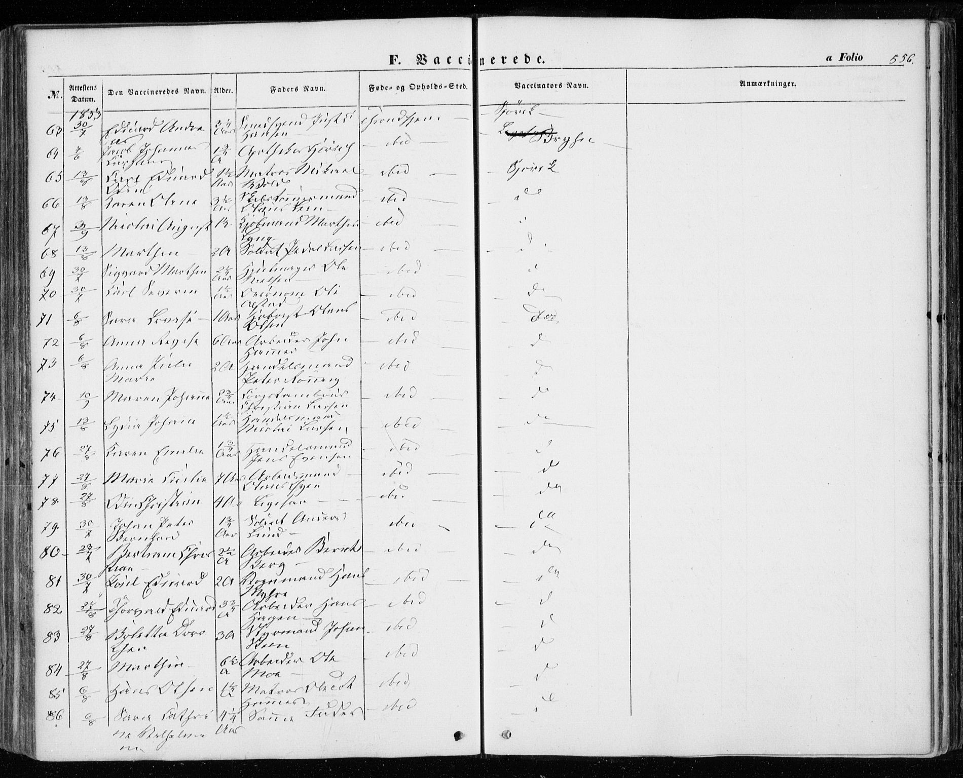 Ministerialprotokoller, klokkerbøker og fødselsregistre - Sør-Trøndelag, SAT/A-1456/601/L0051: Ministerialbok nr. 601A19, 1848-1857, s. 556