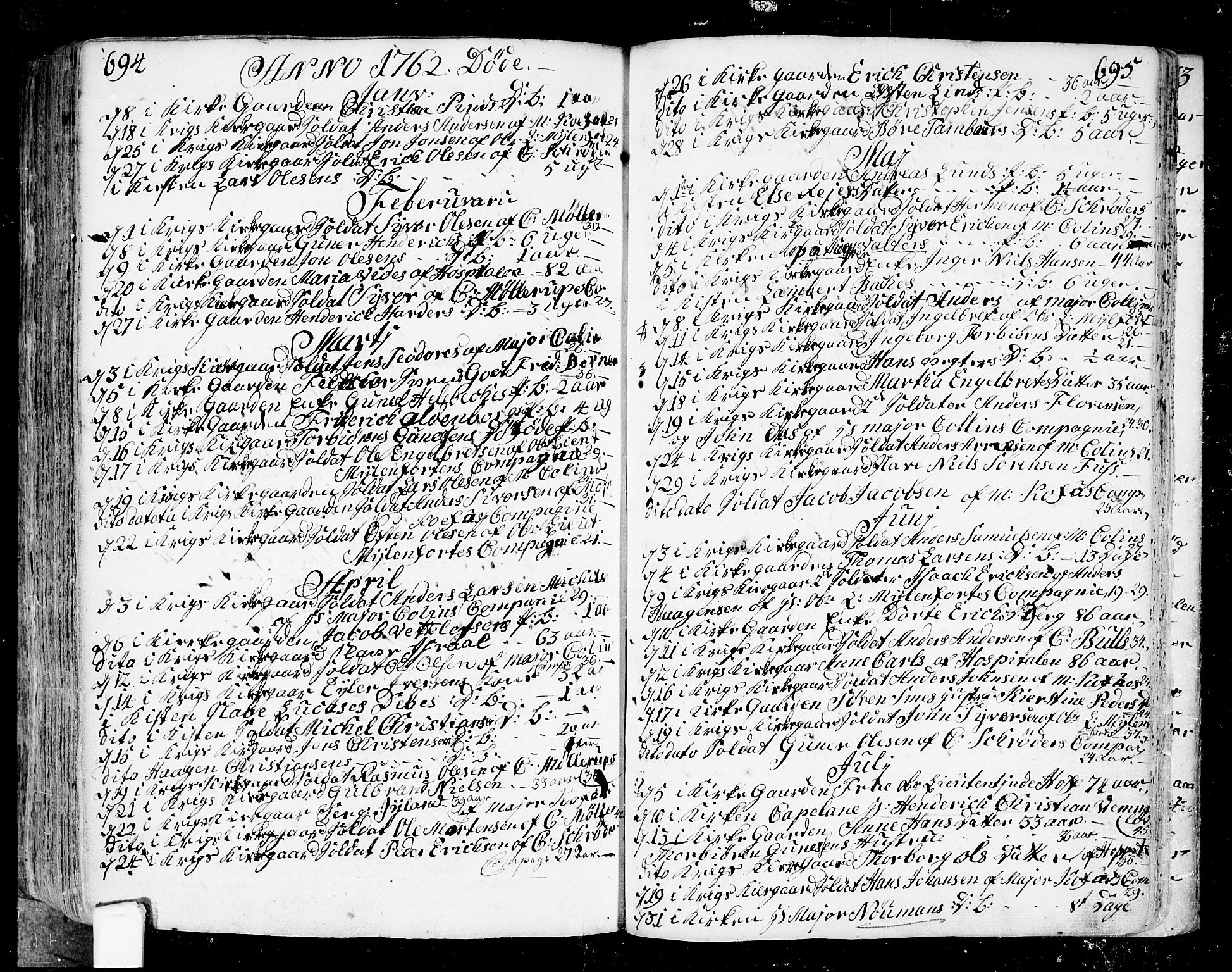 Fredrikstad prestekontor Kirkebøker, AV/SAO-A-11082/F/Fa/L0002: Ministerialbok nr. 2, 1750-1804, s. 694-695