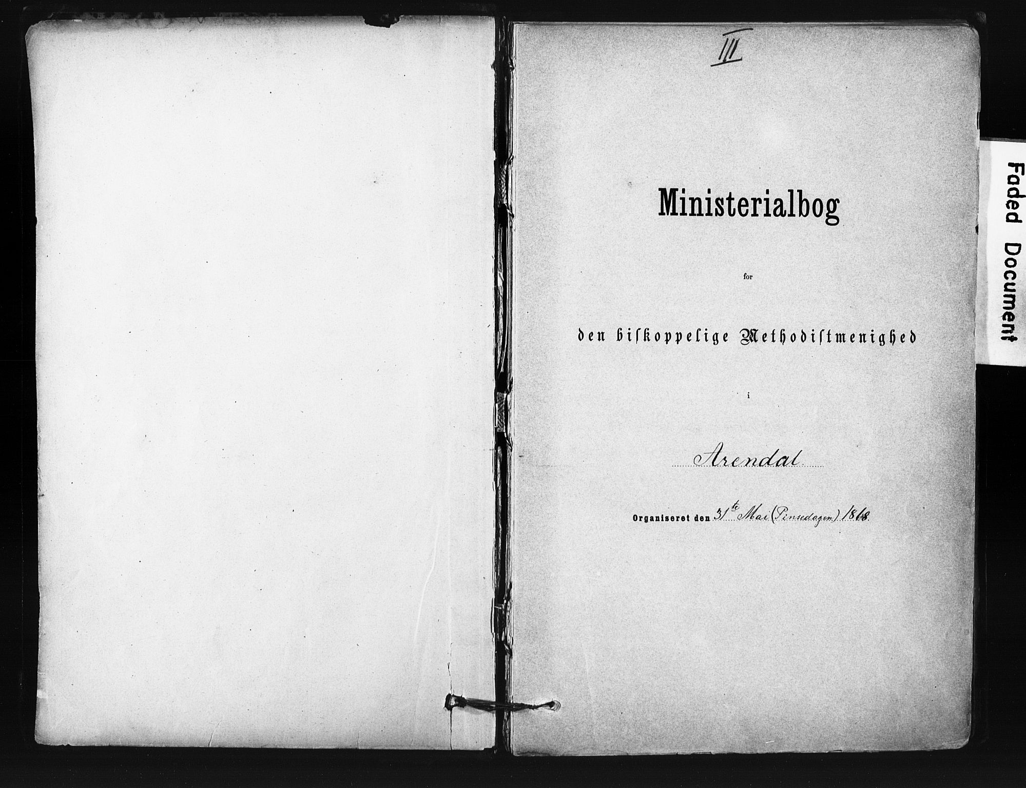 Metodistmenigheten, Arendal, SAK/1292-0011/F/Fa/L0004: Dissenterprotokoll nr. F-4, 1883-1892
