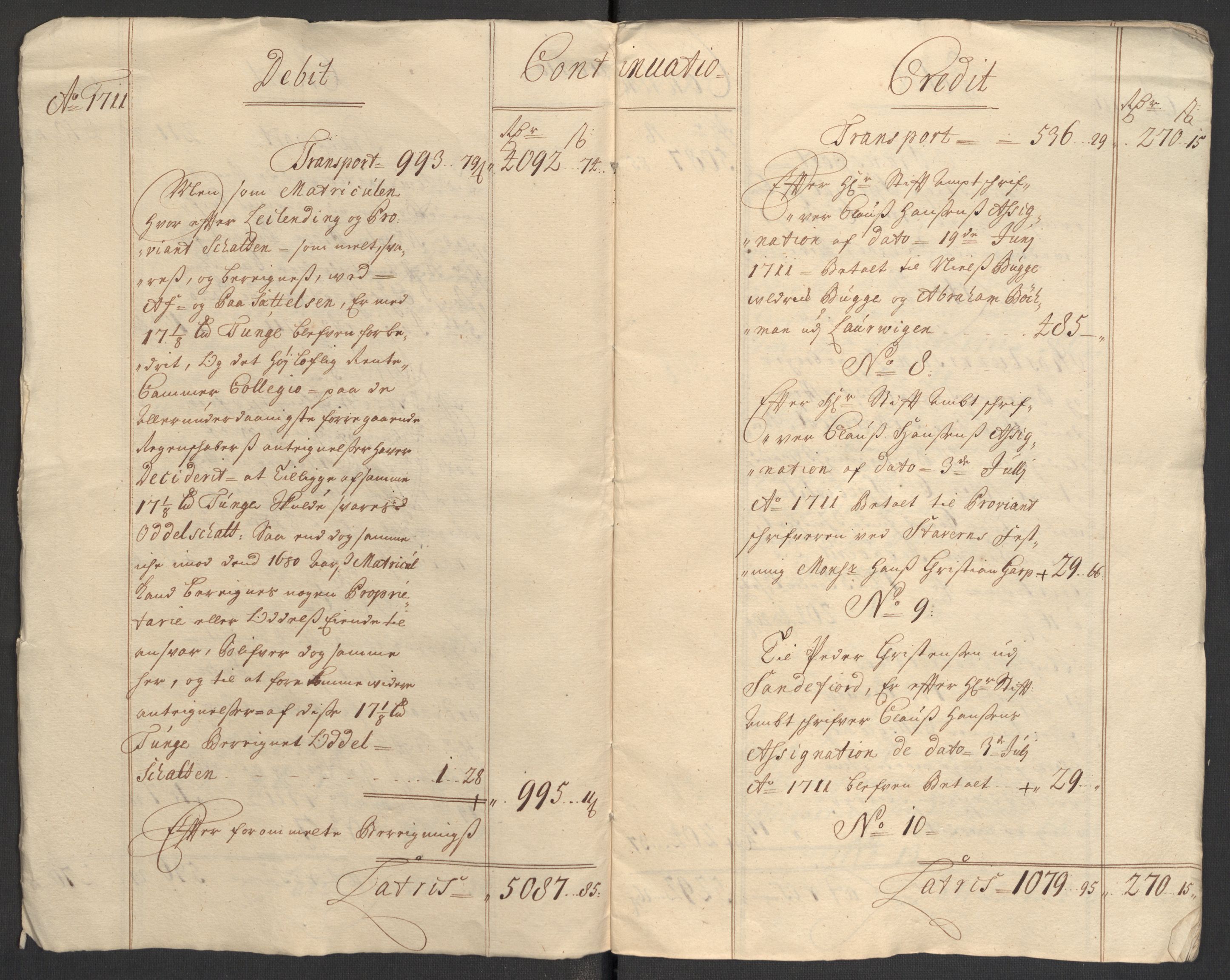 Rentekammeret inntil 1814, Reviderte regnskaper, Fogderegnskap, AV/RA-EA-4092/R33/L1983: Fogderegnskap Larvik grevskap, 1711, s. 7