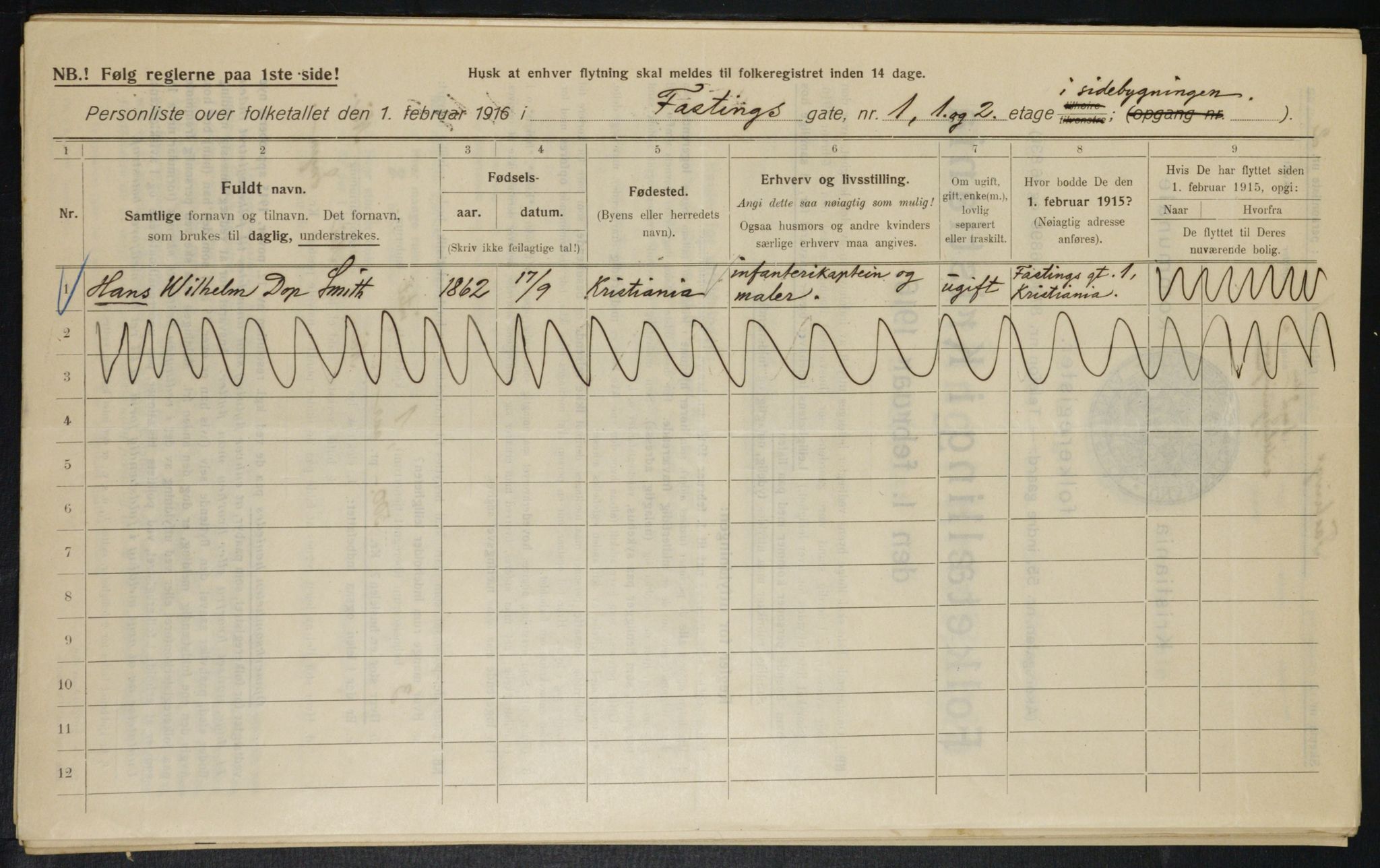 OBA, Kommunal folketelling 1.2.1916 for Kristiania, 1916, s. 24001