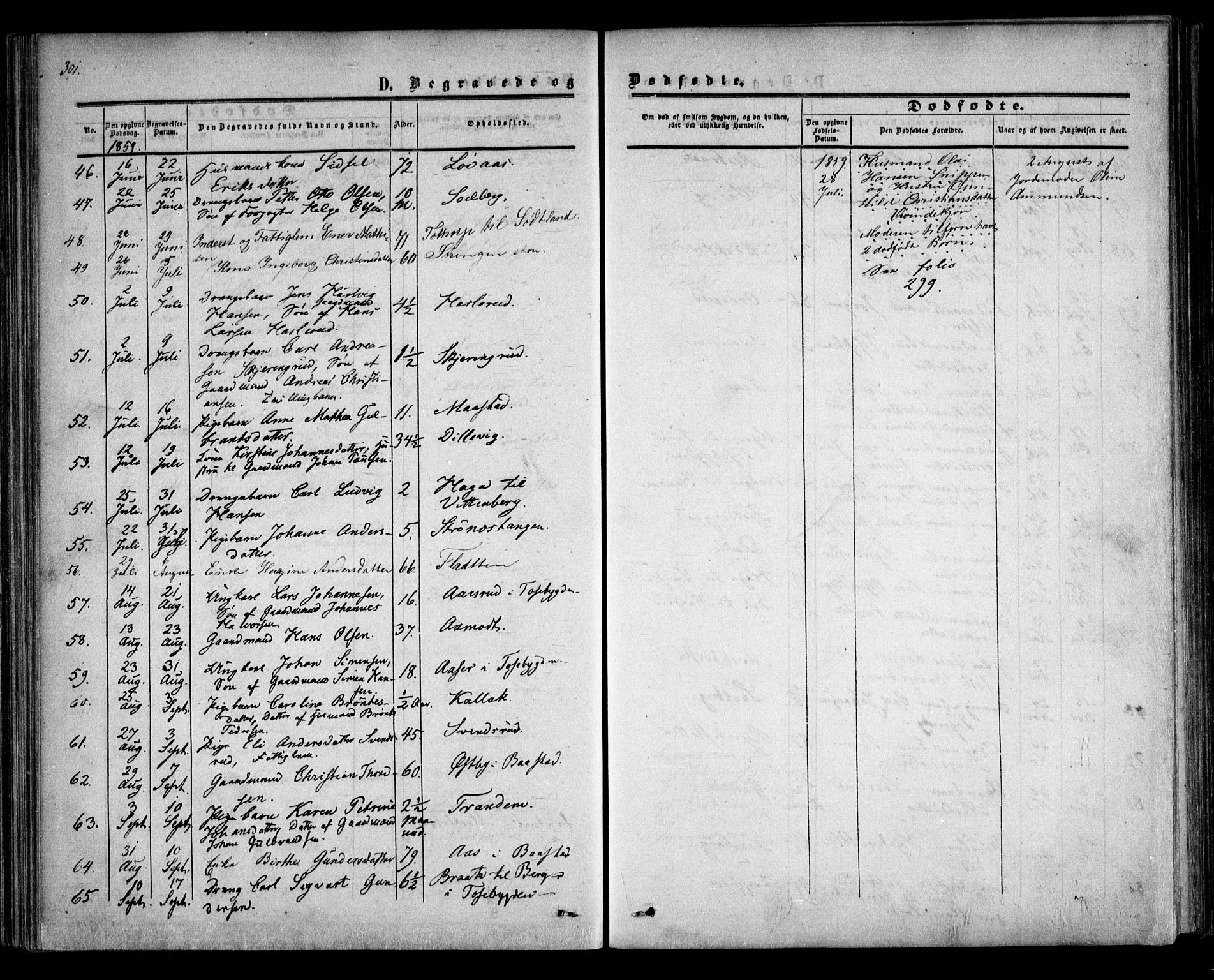 Trøgstad prestekontor Kirkebøker, AV/SAO-A-10925/F/Fa/L0008.b: Ministerialbok nr. I 8B, 1855-1864, s. 301