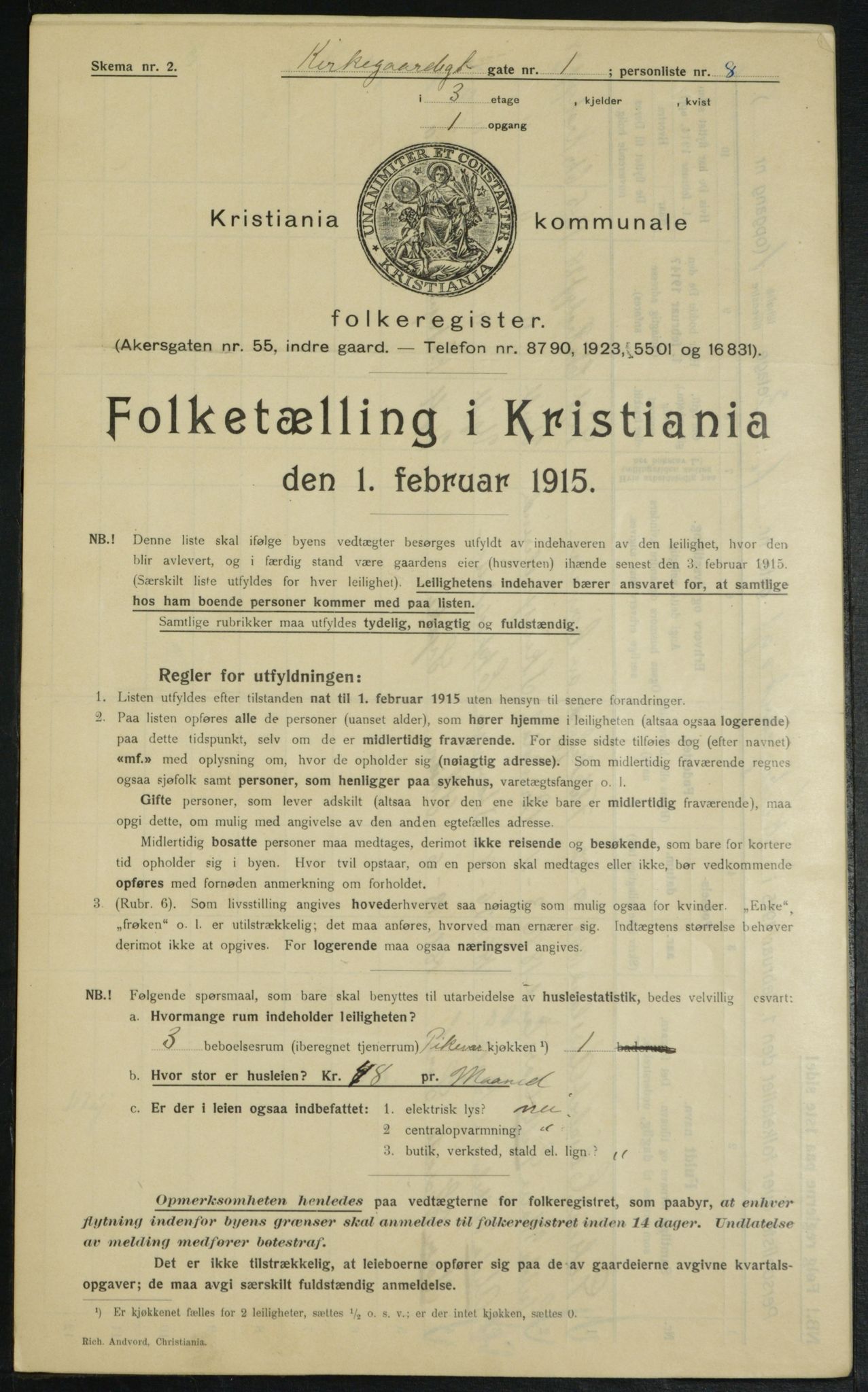 OBA, Kommunal folketelling 1.2.1915 for Kristiania, 1915, s. 49554