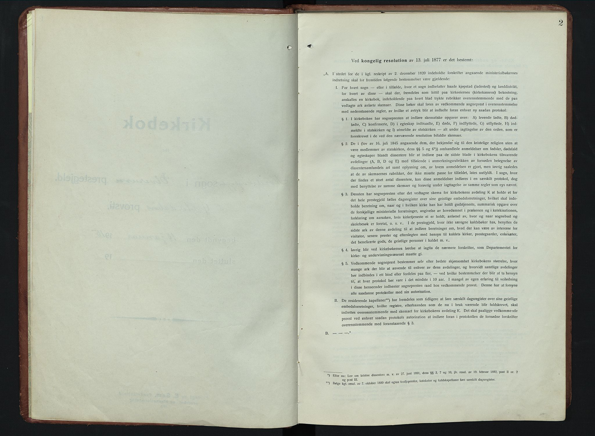 Elverum prestekontor, SAH/PREST-044/H/Ha/Hab/L0011: Klokkerbok nr. 11, 1915-1947, s. 2