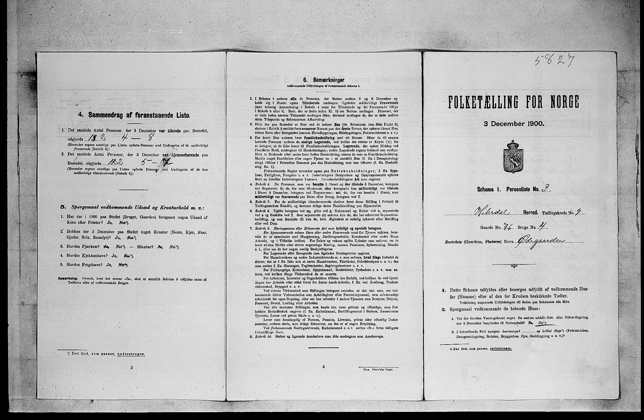SAKO, Folketelling 1900 for 0823 Heddal herred, 1900, s. 1082