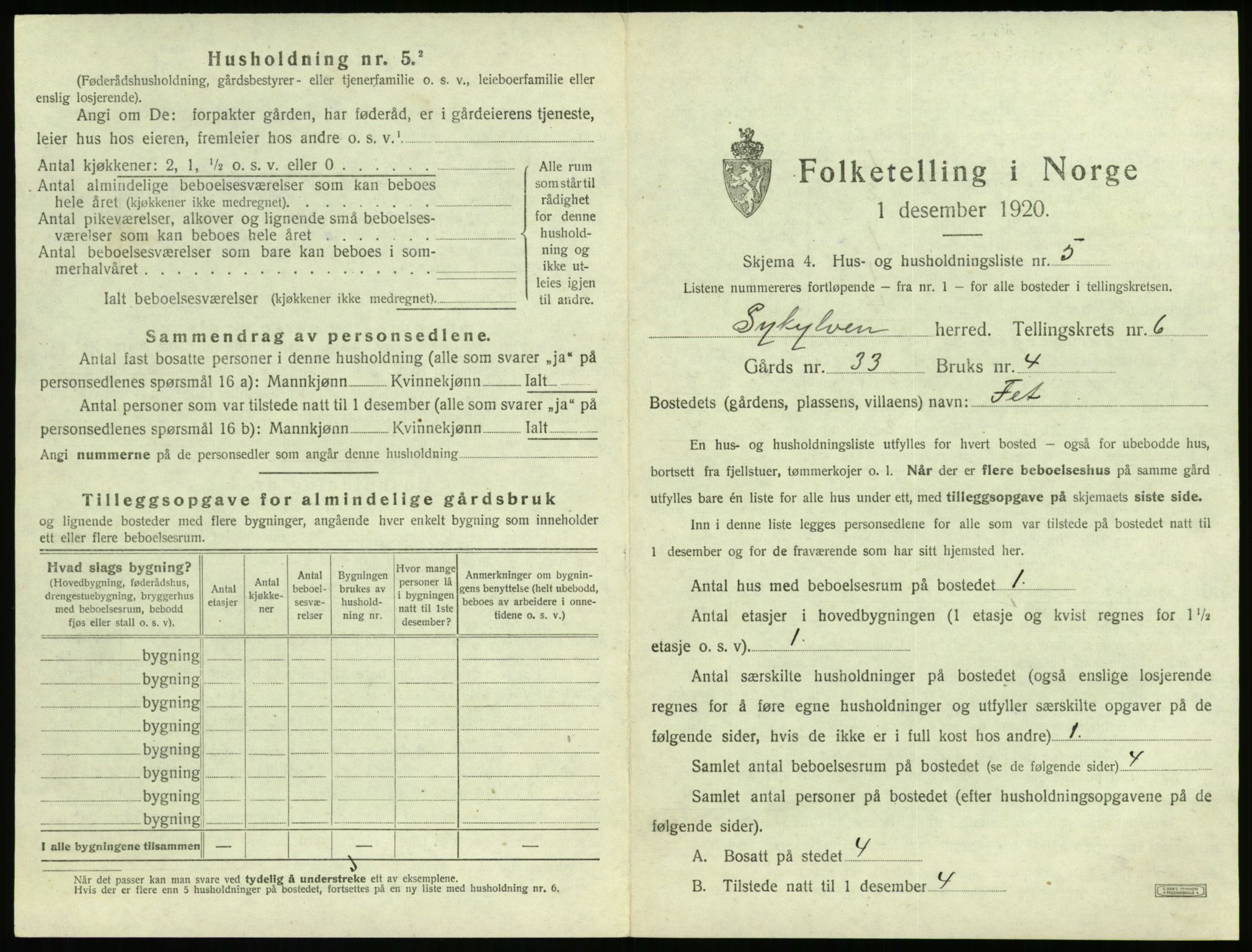 SAT, Folketelling 1920 for 1528 Sykkylven herred, 1920, s. 507