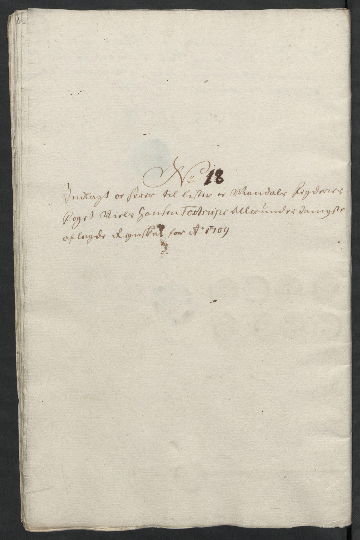Rentekammeret inntil 1814, Reviderte regnskaper, Fogderegnskap, RA/EA-4092/R43/L2552: Fogderegnskap Lista og Mandal, 1705-1709, s. 300
