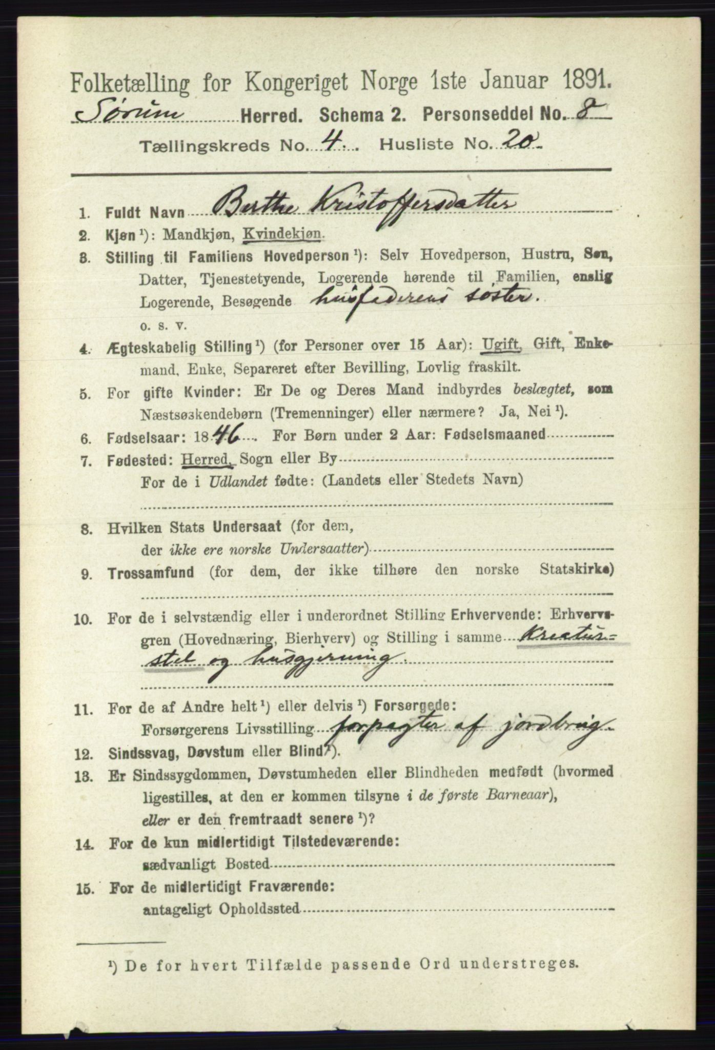 RA, Folketelling 1891 for 0226 Sørum herred, 1891, s. 2013