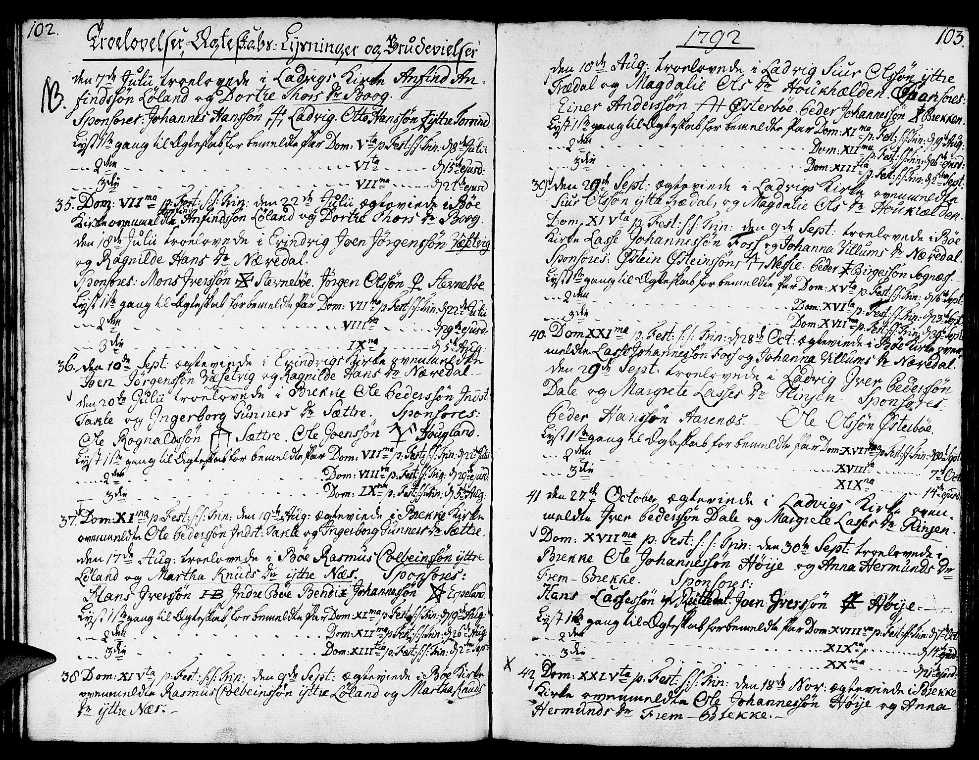 Gulen sokneprestembete, AV/SAB-A-80201/H/Haa/Haaa/L0015: Ministerialbok nr. A 15, 1788-1798, s. 102-103
