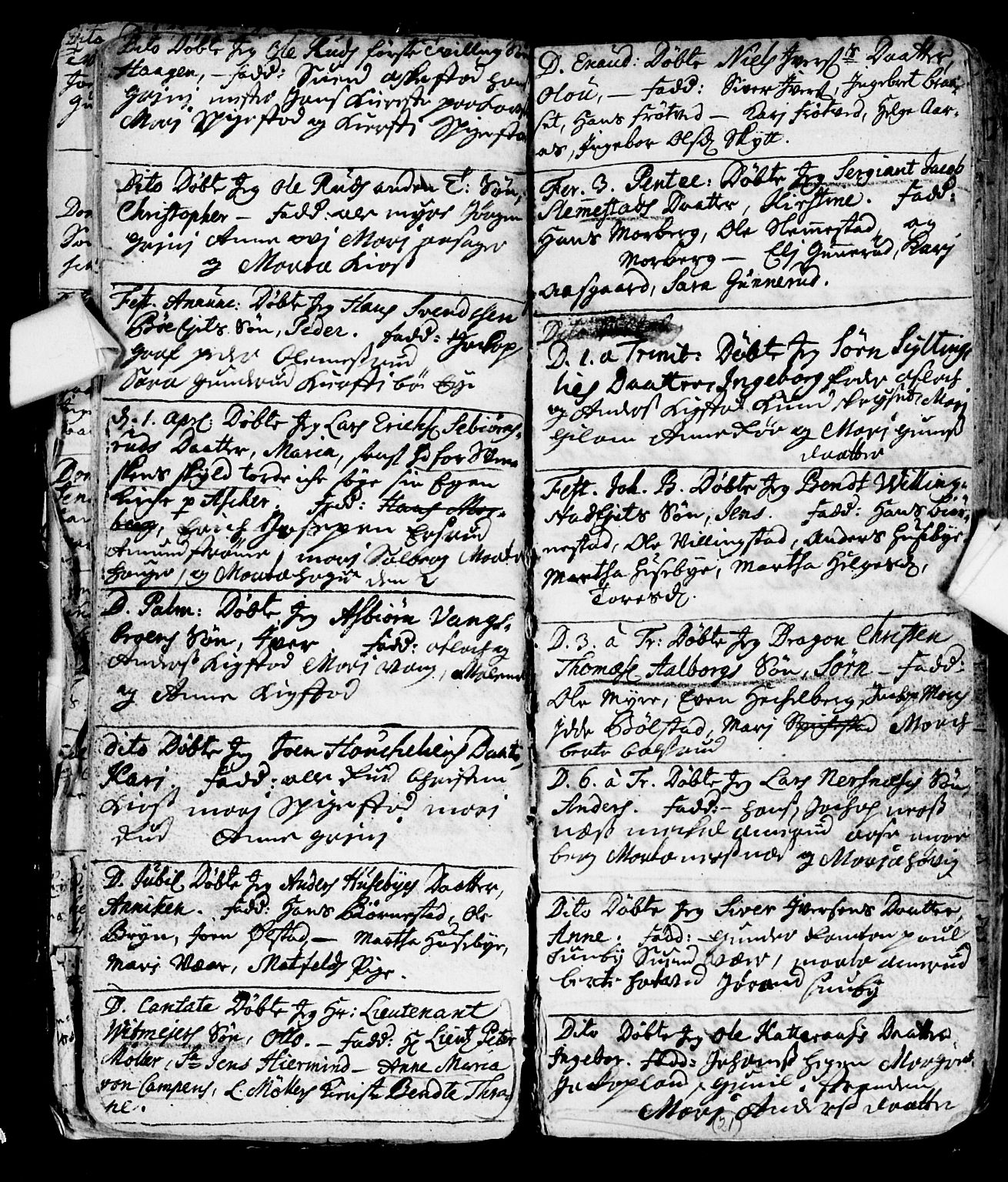 Røyken kirkebøker, SAKO/A-241/F/Fa/L0001: Ministerialbok nr. 1, 1701-1730, s. 21