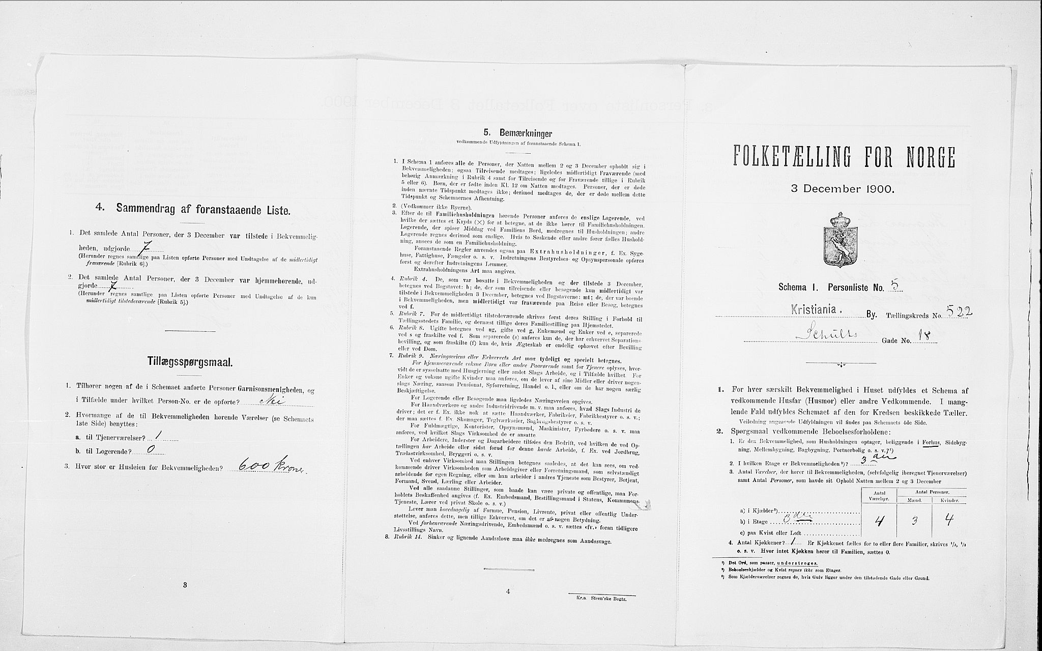 SAO, Folketelling 1900 for 0301 Kristiania kjøpstad, 1900, s. 80761