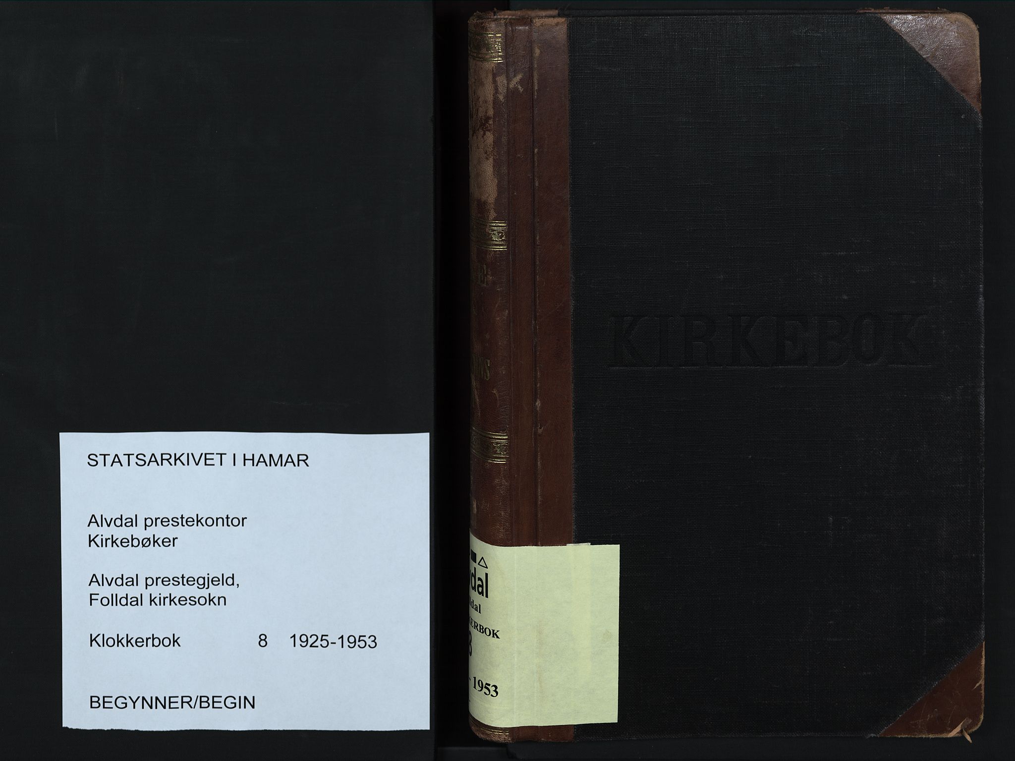 Alvdal prestekontor, SAH/PREST-060/H/Ha/Hab/L0008: Klokkerbok nr. 8, 1925-1953