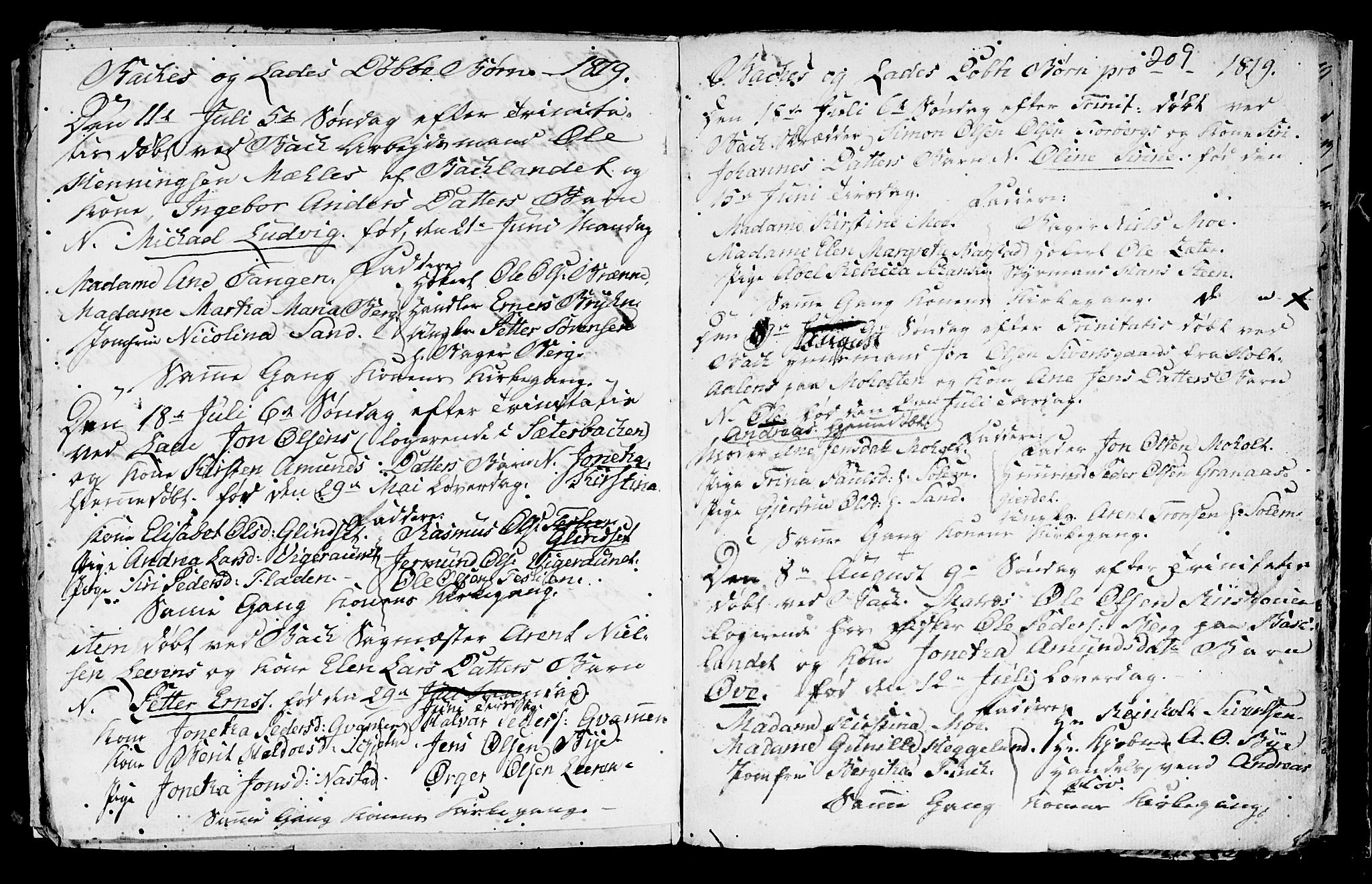 Ministerialprotokoller, klokkerbøker og fødselsregistre - Sør-Trøndelag, SAT/A-1456/604/L0218: Klokkerbok nr. 604C01, 1754-1819, s. 209