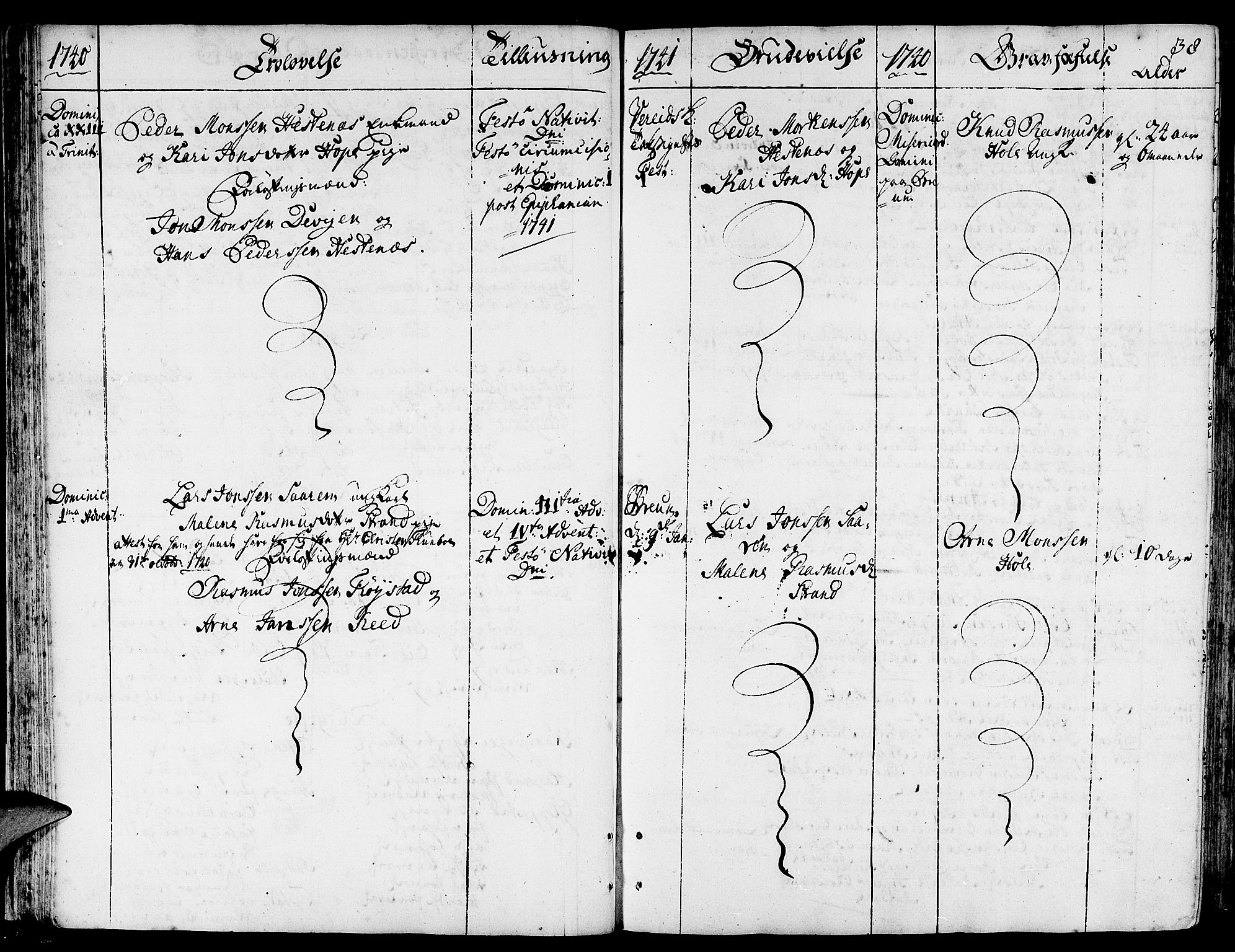 Gloppen sokneprestembete, AV/SAB-A-80101/H/Haa/Haaa/L0003: Ministerialbok nr. A 3, 1739-1757, s. 38