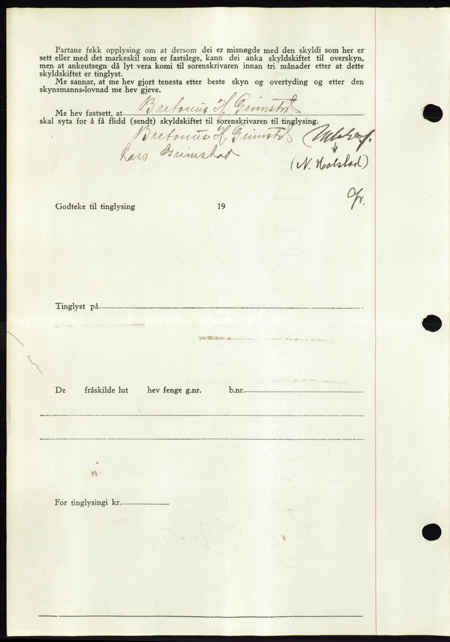 Søre Sunnmøre sorenskriveri, AV/SAT-A-4122/1/2/2C/L0075: Pantebok nr. 1A, 1943-1943, Dagboknr: 763/1943