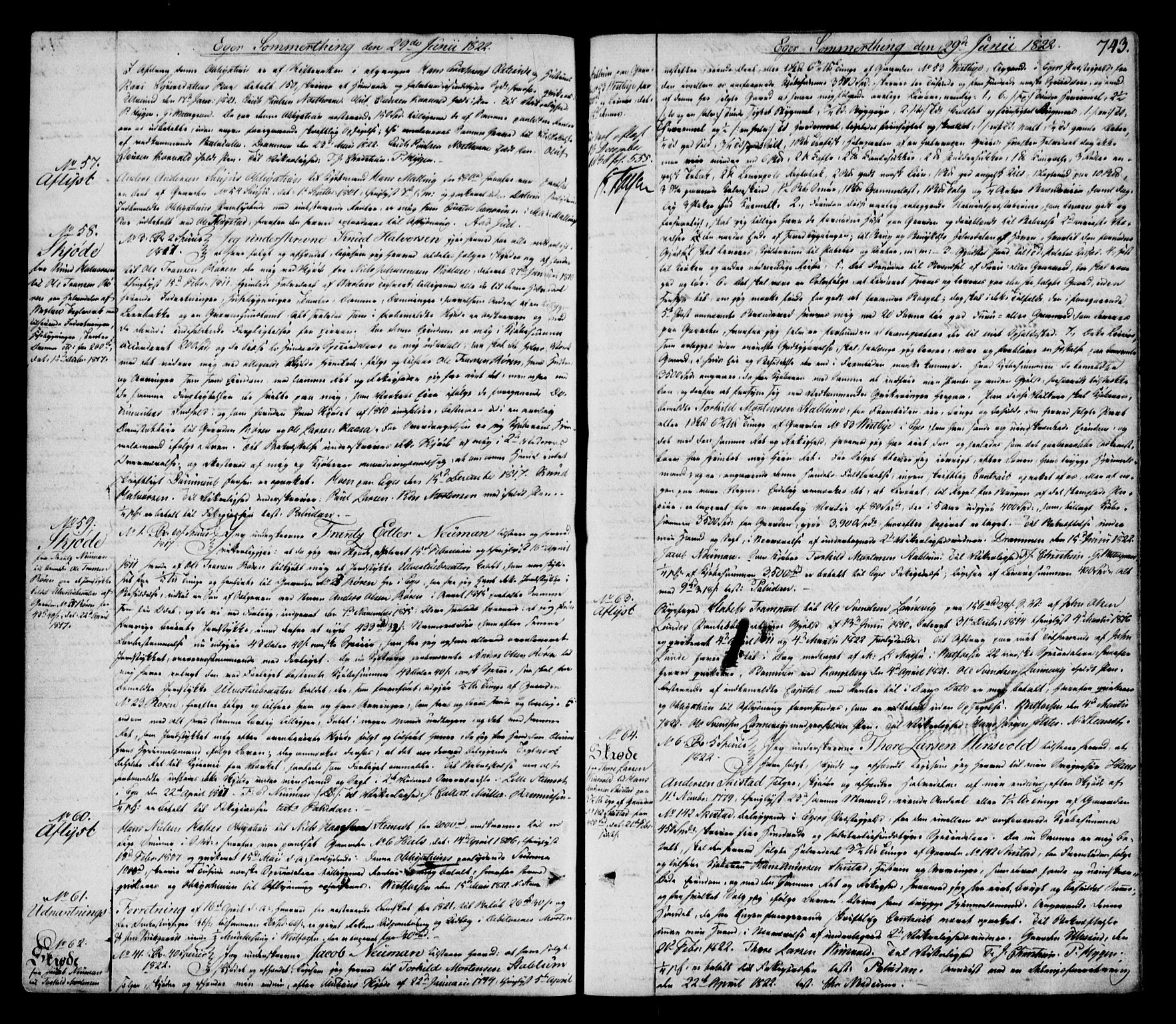 Eiker, Modum og Sigdal sorenskriveri, SAKO/A-123/G/Ga/Gaa/L0007b: Pantebok nr. I 7b, 1816-1824, s. 743