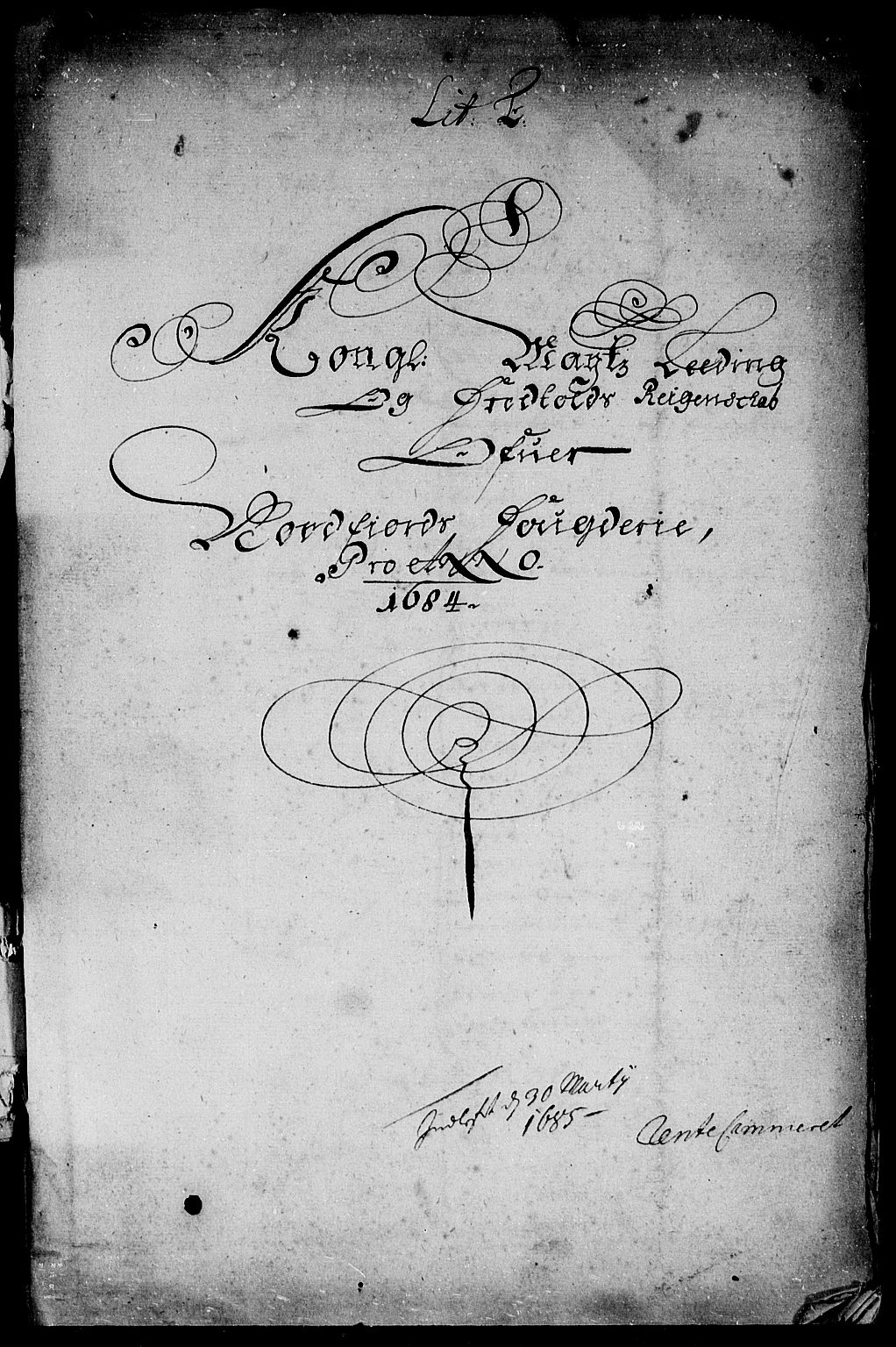 Rentekammeret inntil 1814, Reviderte regnskaper, Stiftamtstueregnskaper, Bergen stiftamt, RA/EA-6043/R/Rc/L0073: Bergen stiftamt, 1684