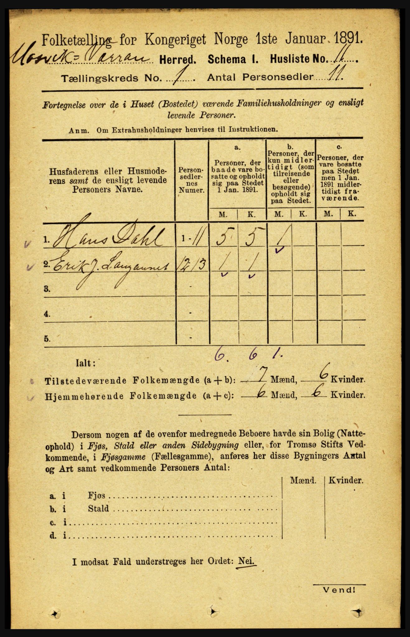 RA, Folketelling 1891 for 1723 Mosvik og Verran herred, 1891, s. 34