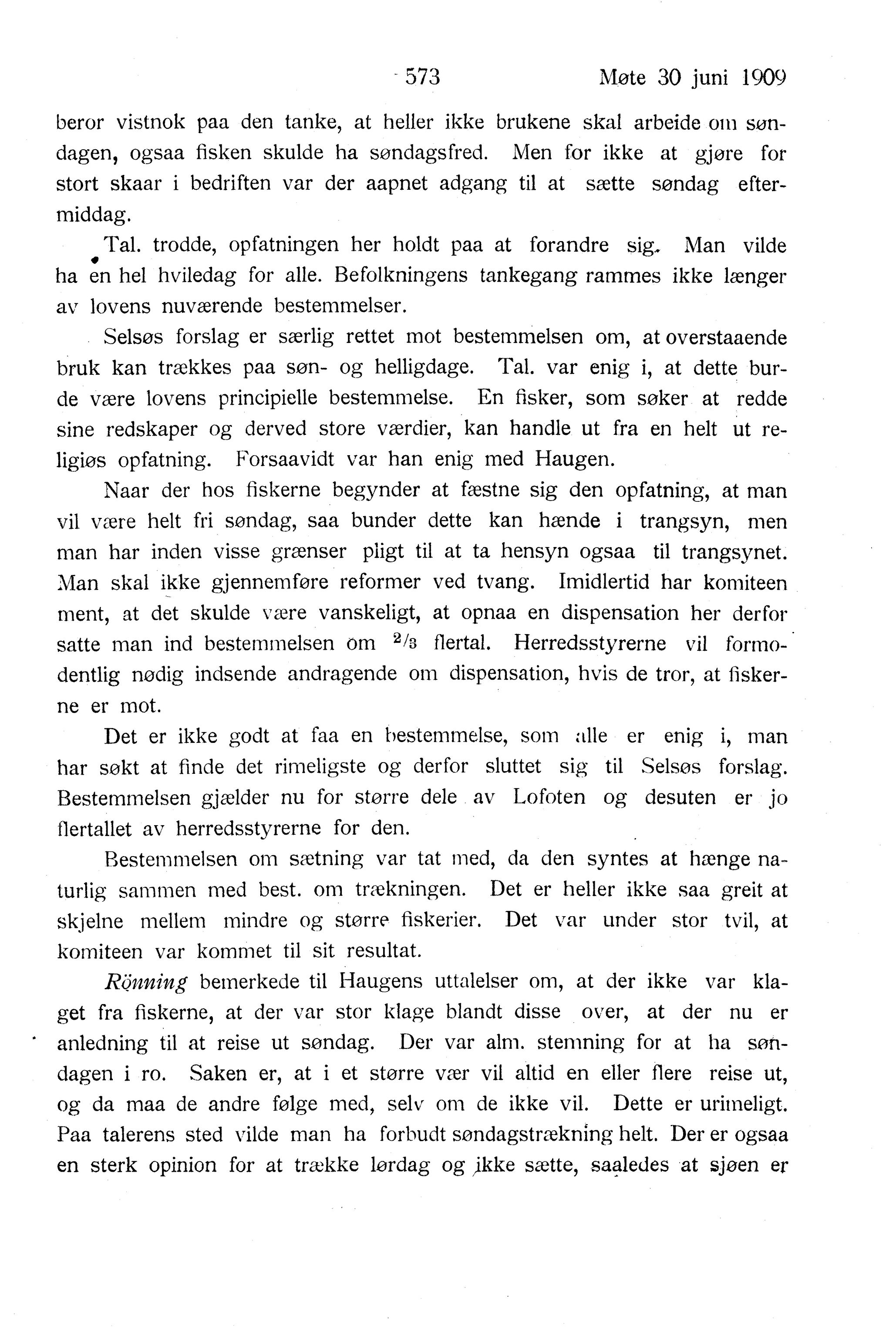 Nordland Fylkeskommune. Fylkestinget, AIN/NFK-17/176/A/Ac/L0032: Fylkestingsforhandlinger 1909, 1909