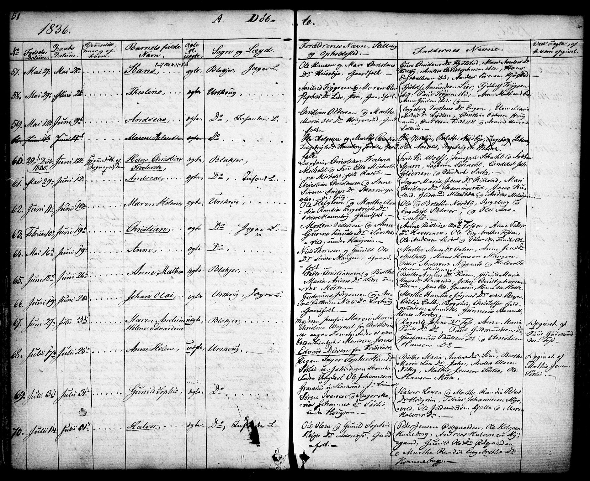 Aurskog prestekontor Kirkebøker, AV/SAO-A-10304a/F/Fa/L0006: Ministerialbok nr. I 6, 1829-1853, s. 51