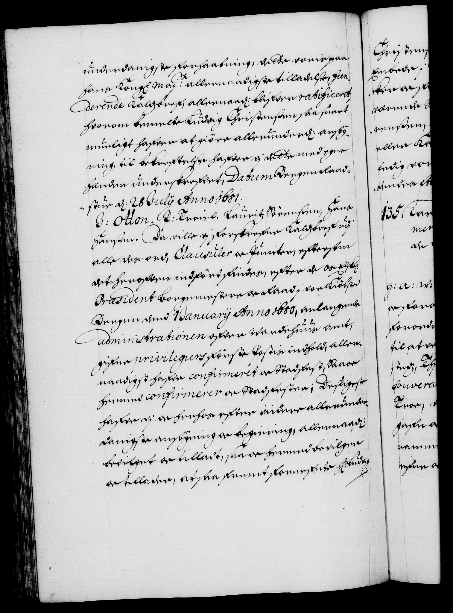 Danske Kanselli 1572-1799, RA/EA-3023/F/Fc/Fca/Fcaa/L0013: Norske registre (mikrofilm), 1681-1684, s. 112b