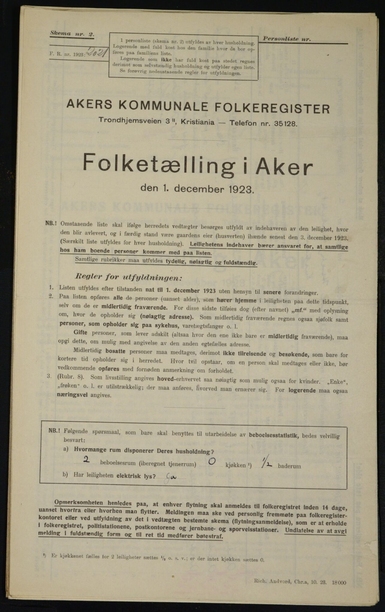 , Kommunal folketelling 1.12.1923 for Aker, 1923, s. 21041