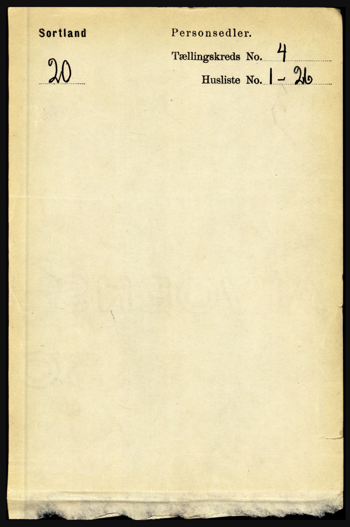 RA, Folketelling 1891 for 1870 Sortland herred, 1891, s. 2717