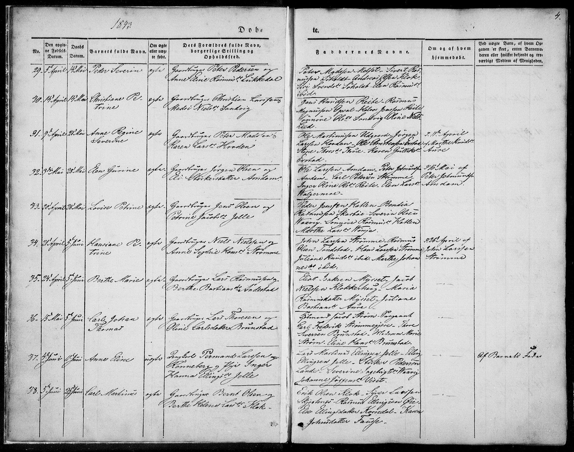 Ministerialprotokoller, klokkerbøker og fødselsregistre - Møre og Romsdal, SAT/A-1454/522/L0312: Ministerialbok nr. 522A07, 1843-1851, s. 4