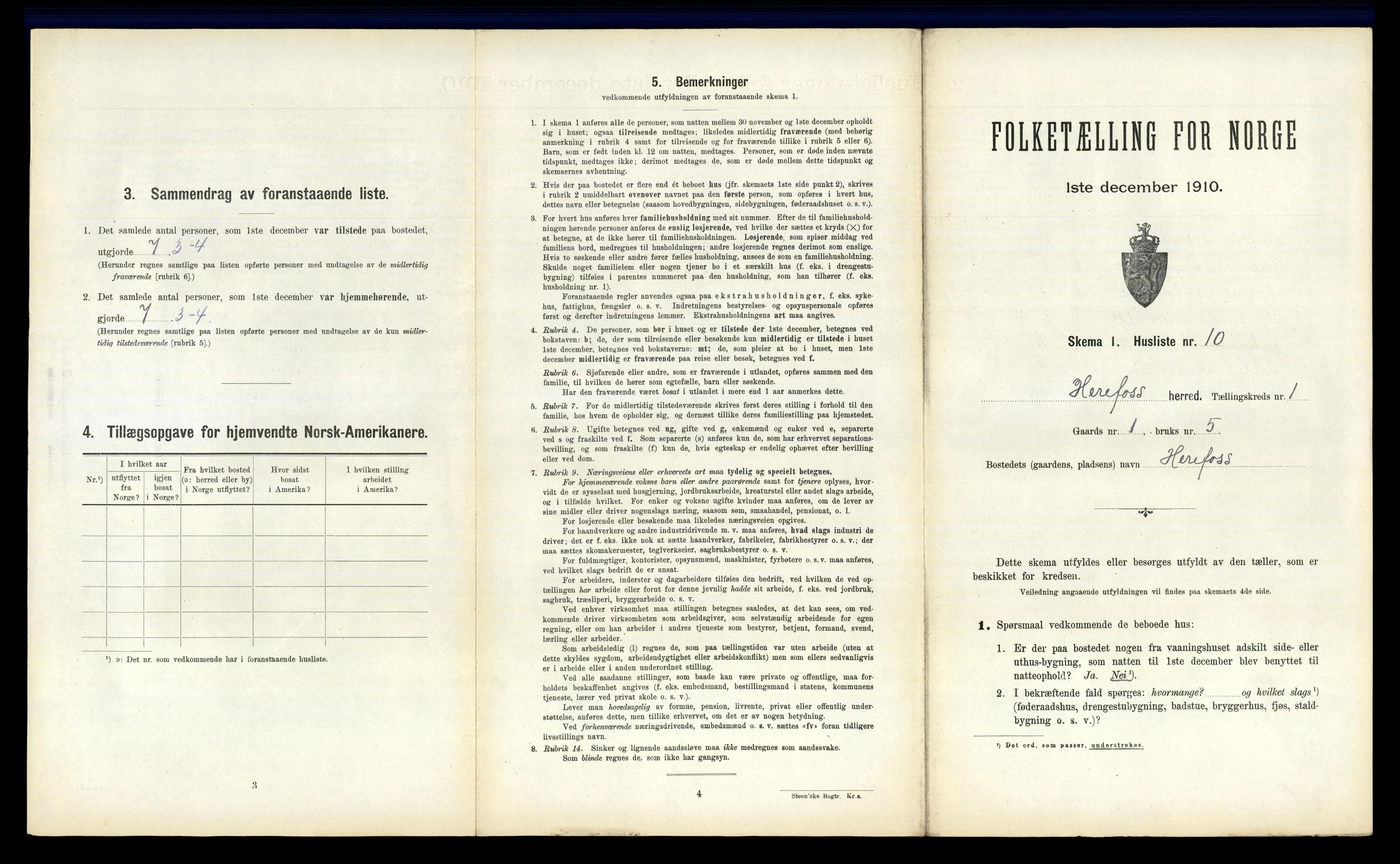 RA, Folketelling 1910 for 0933 Herefoss herred, 1910, s. 35