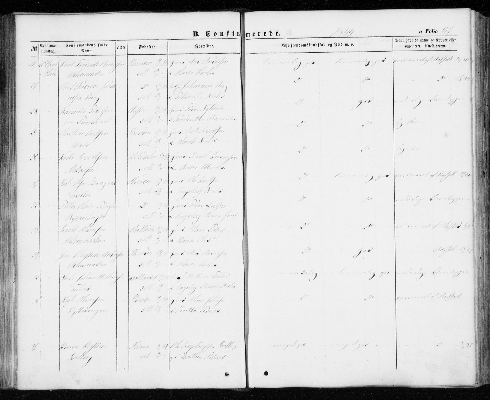 Ministerialprotokoller, klokkerbøker og fødselsregistre - Sør-Trøndelag, SAT/A-1456/606/L0291: Ministerialbok nr. 606A06, 1848-1856, s. 147