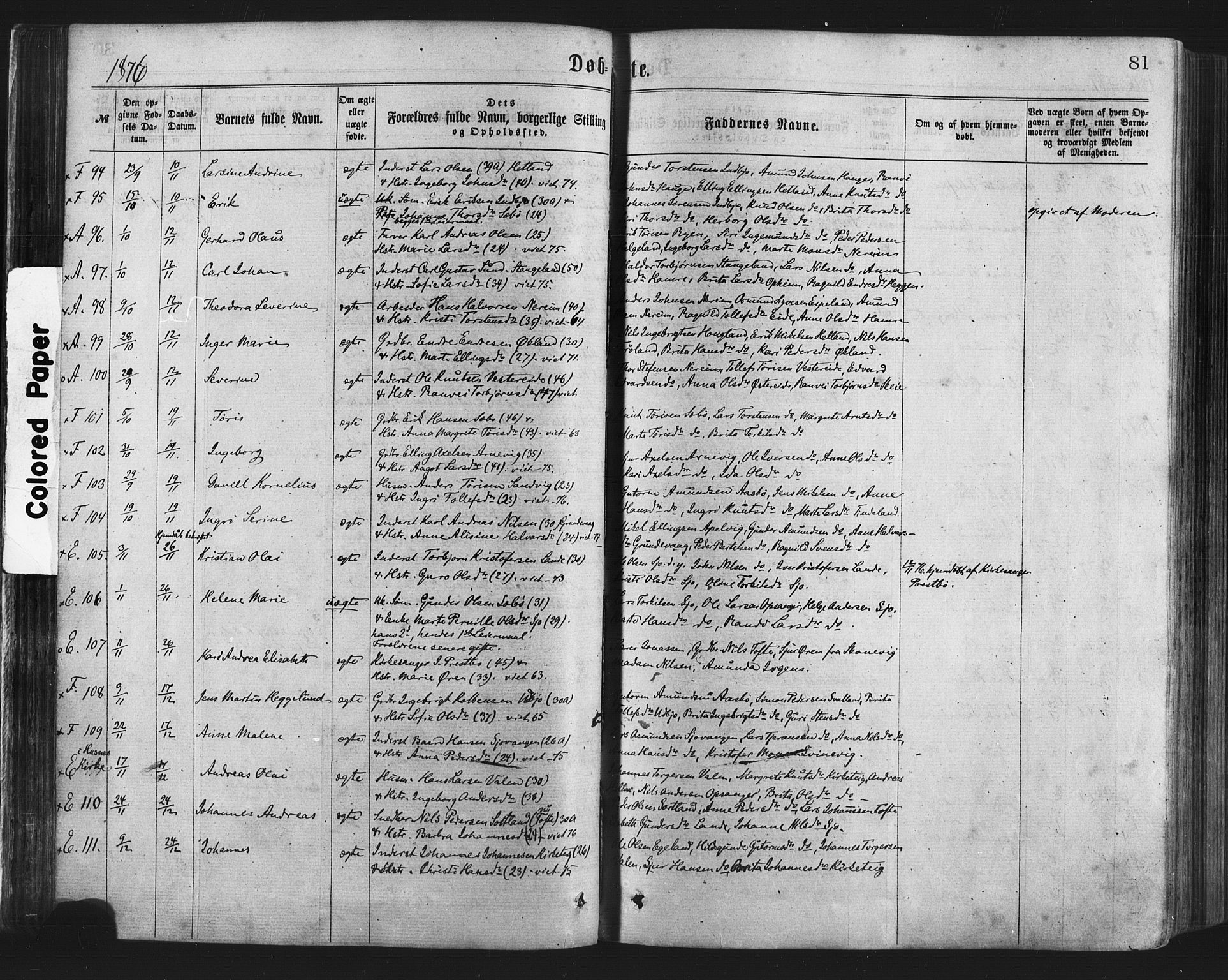 Fjelberg sokneprestembete, AV/SAB-A-75201/H/Haa: Ministerialbok nr. A 8, 1866-1879, s. 81